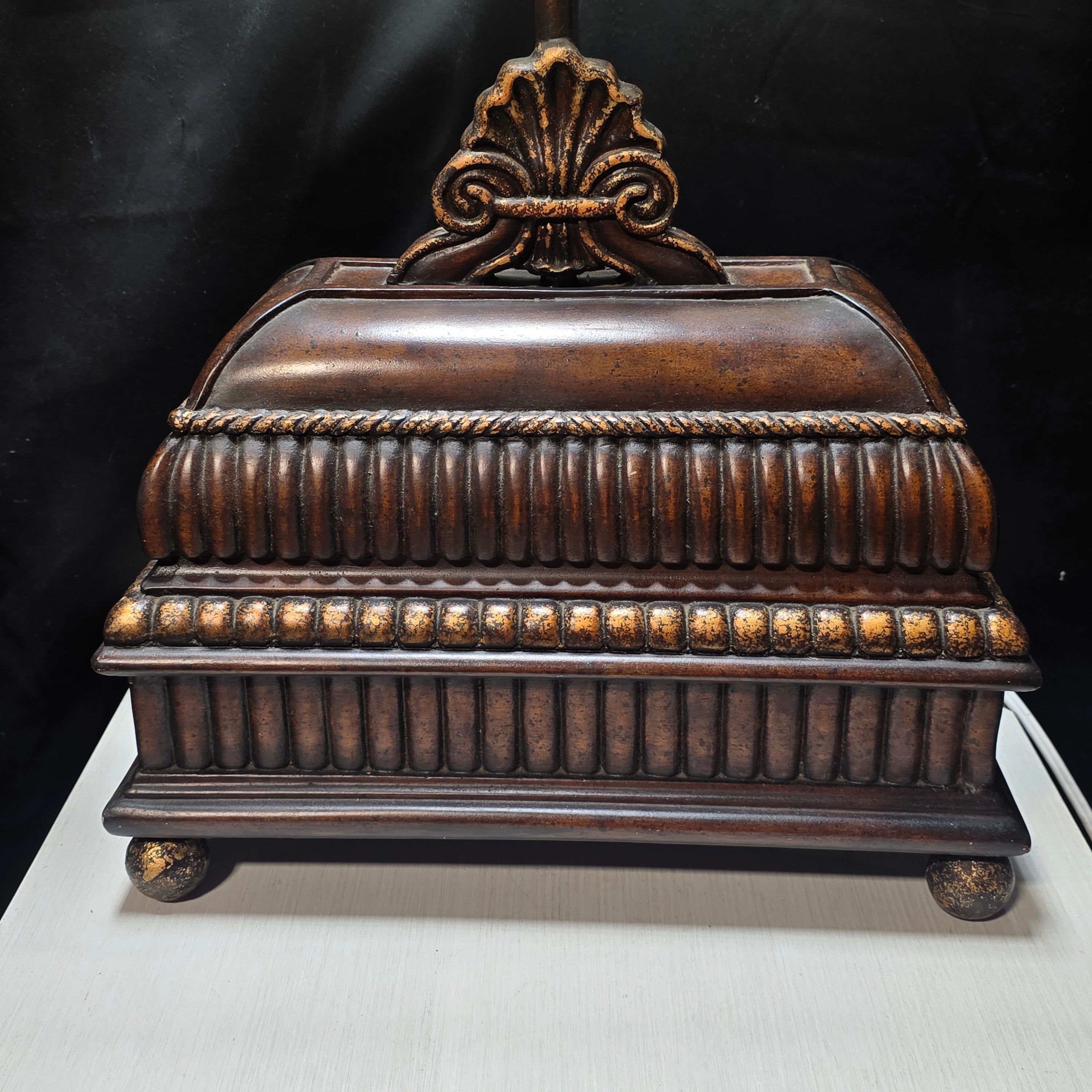 French Regency Style Rectangle Lamp 20"x10"x30"