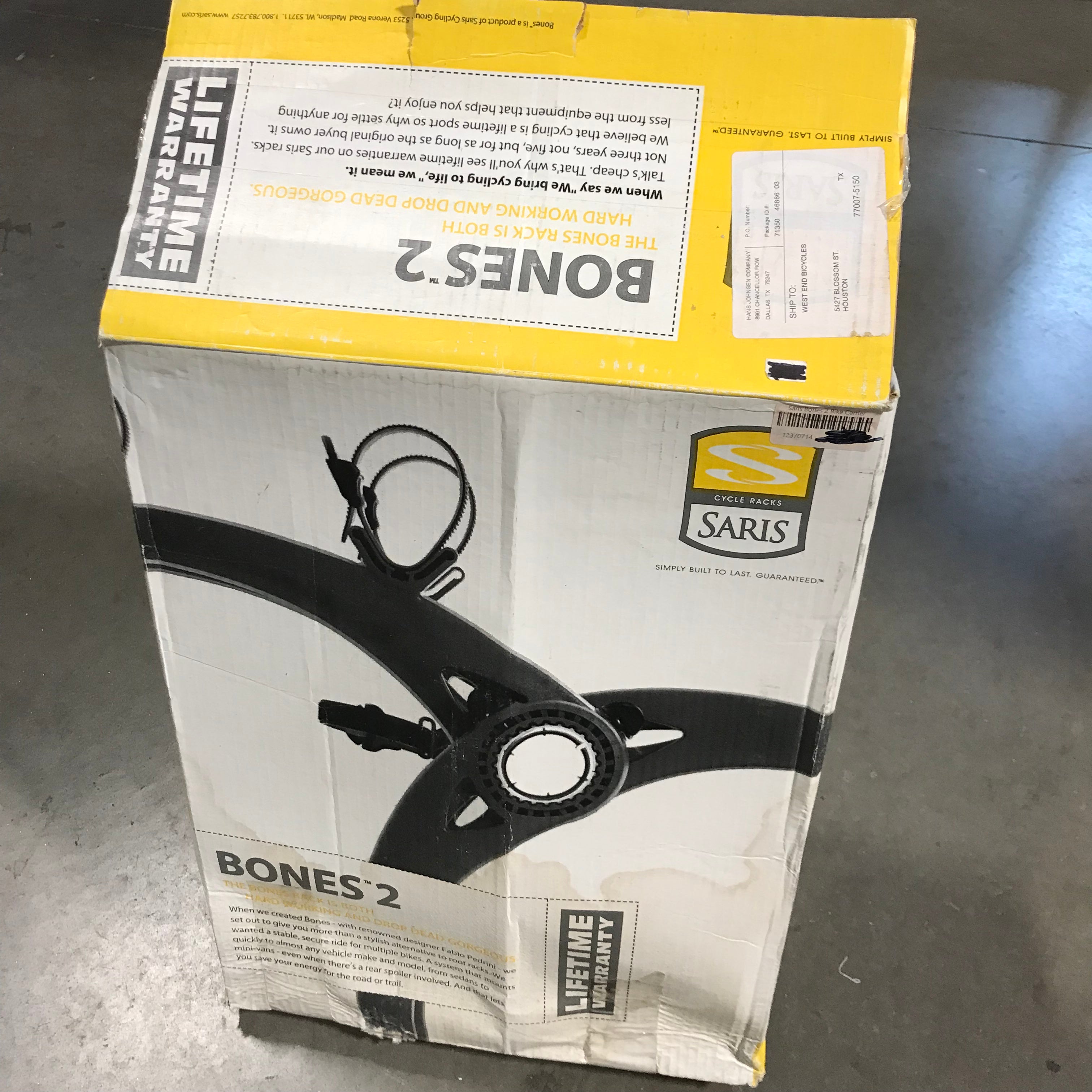 Bones 2 Bicycle Rack for a Car