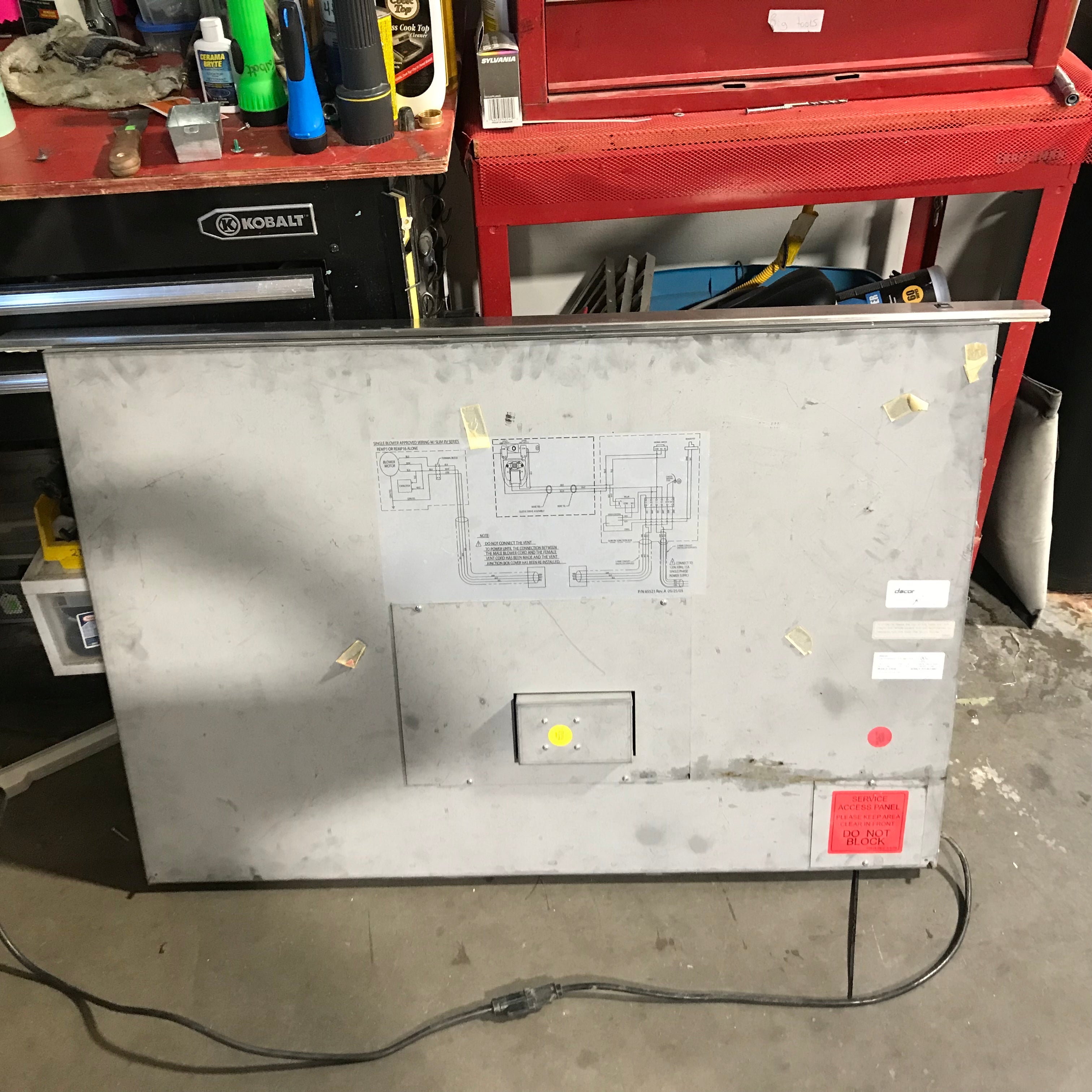 Dacor 48" Telescopic Down Draft Range Hood (no internal Motor) 48"x 2.5"x 30.5"