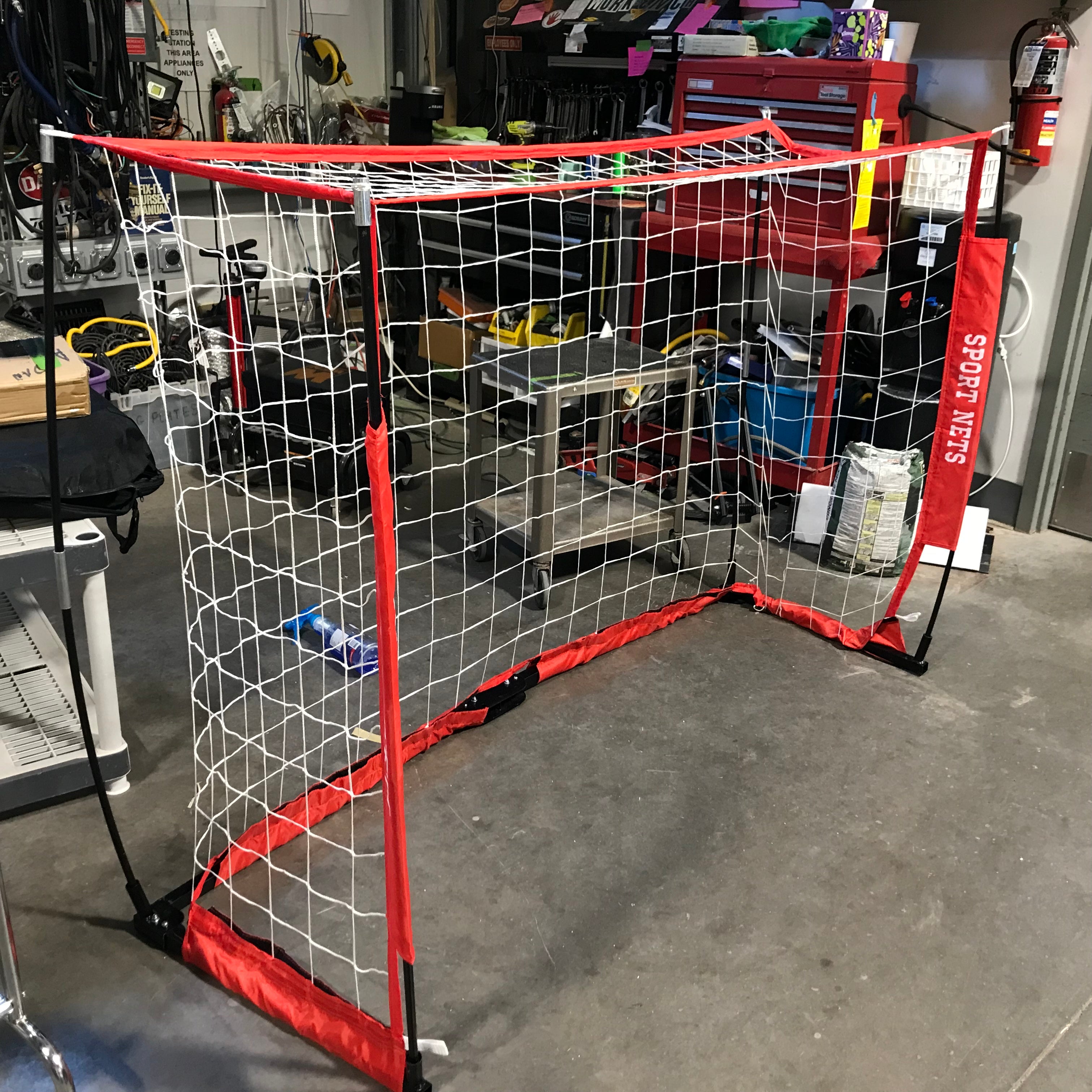 Sport Net Red/White Portable 6'x4' Soccer Net