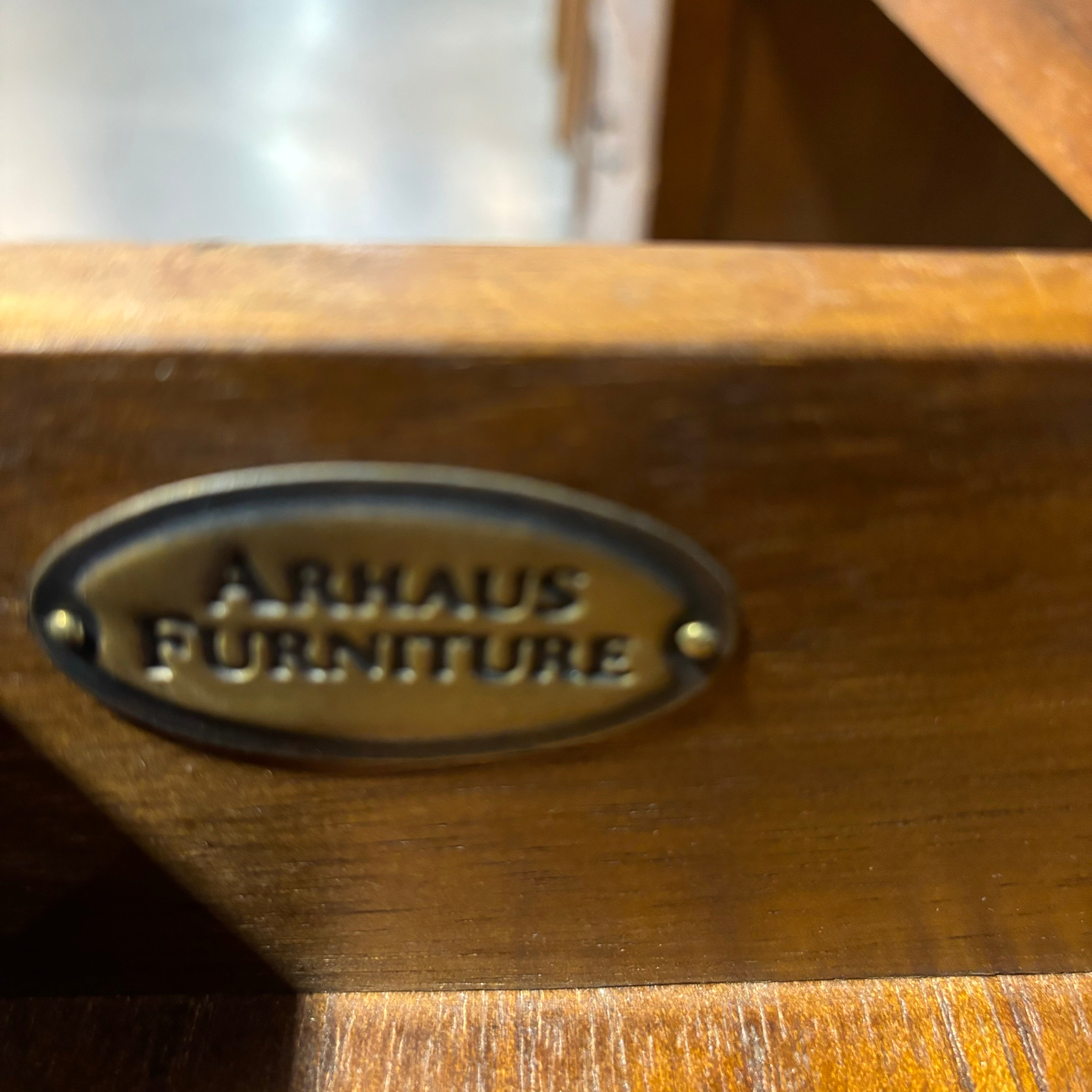Arhaus Solid Wood with Iron Accents 6 Drawer Desk 71"x 31.5"x 30.5"