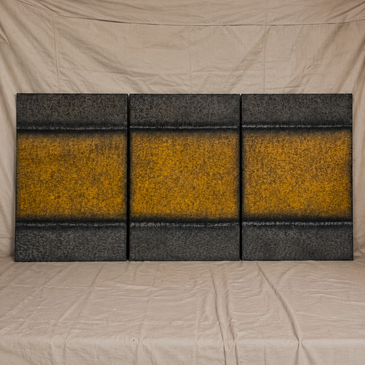 Modern Rendition of "The Yellow Brick Road" Textured Art on Canvas (3 Pieces Sold Separately) 5'x6' Each