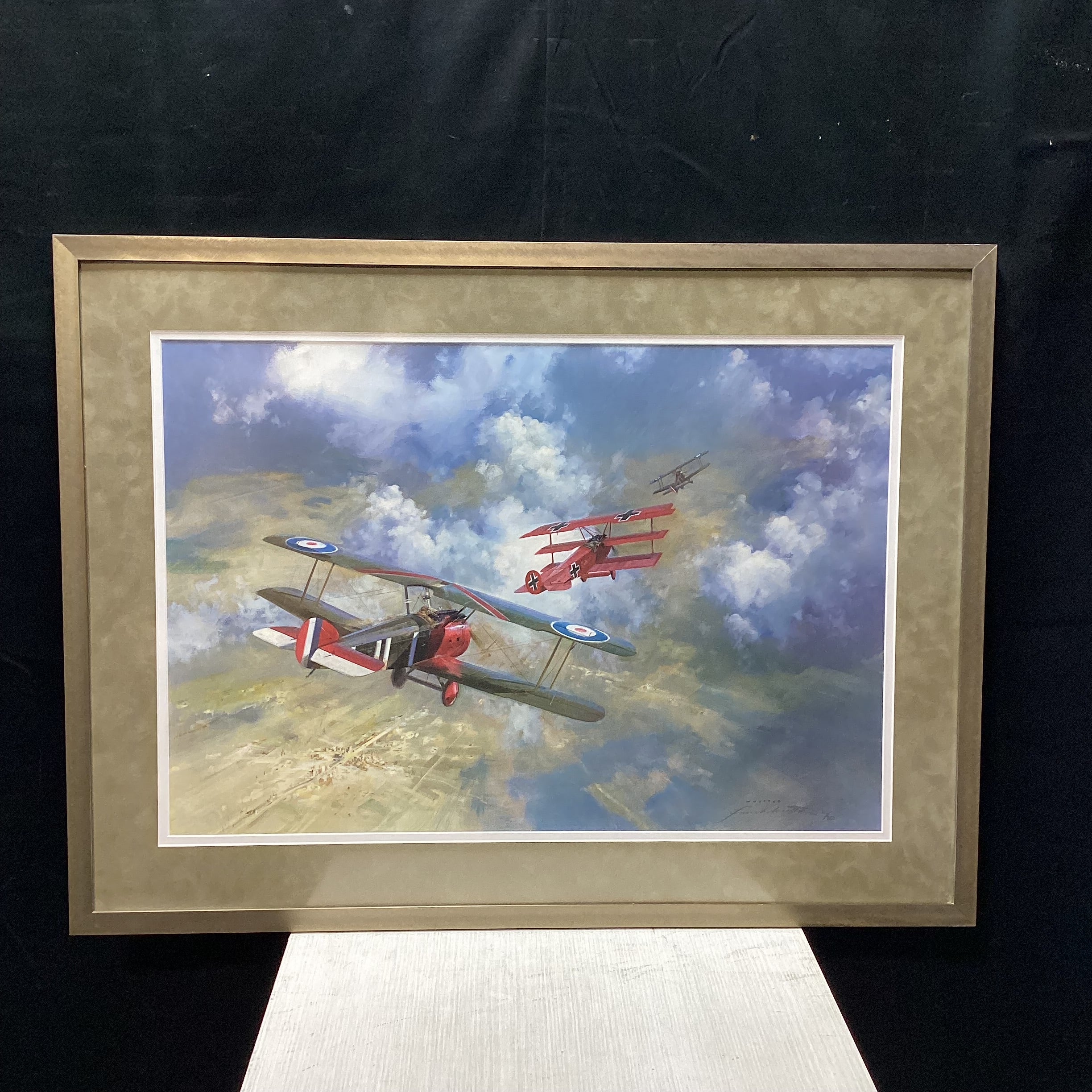 Frank Wootton Signed Limited Edition "Last Combat Of The Red Baron" Framed Print 35.5" x 27"
