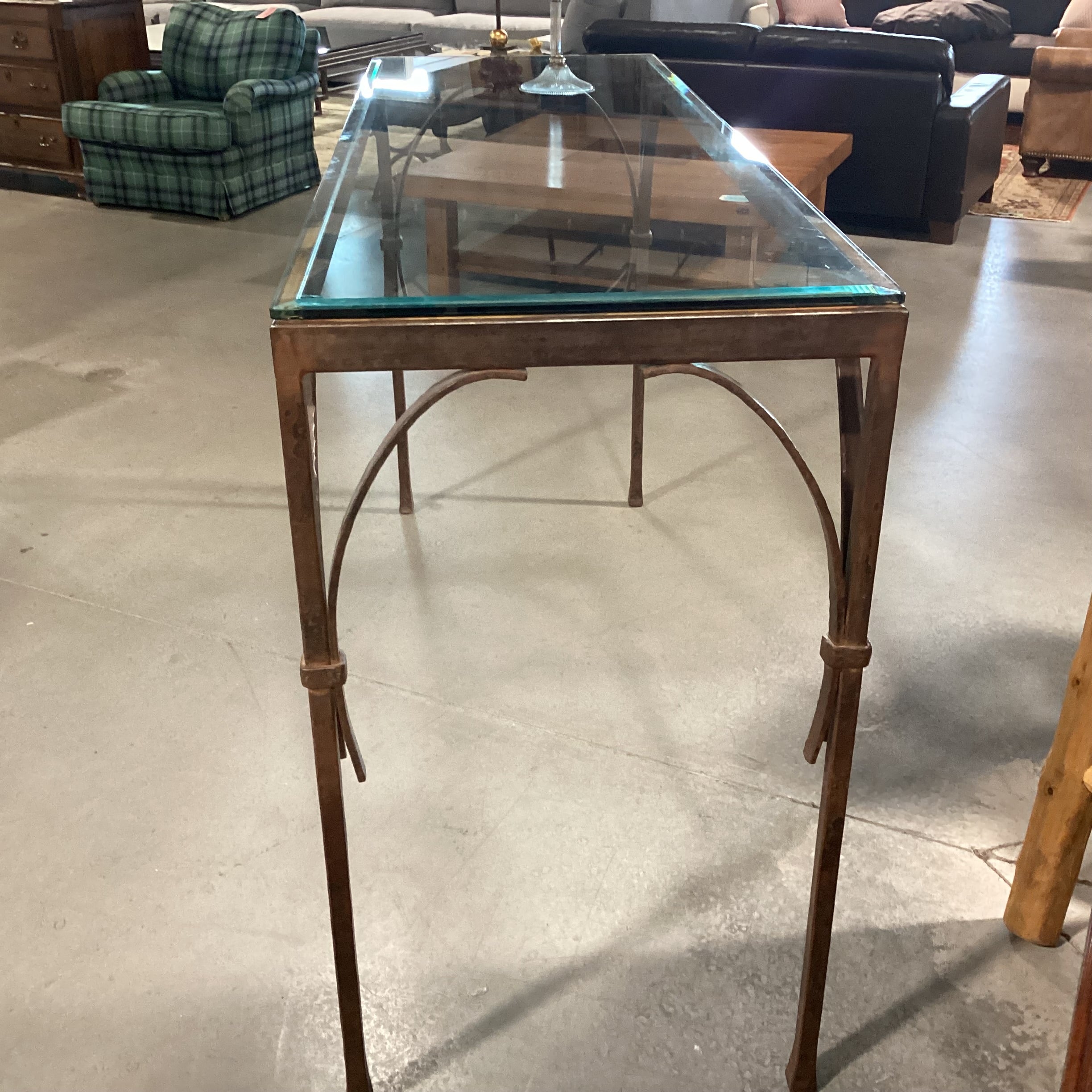 Iron & Glass Accent Table 72"x 24"x 42.5"