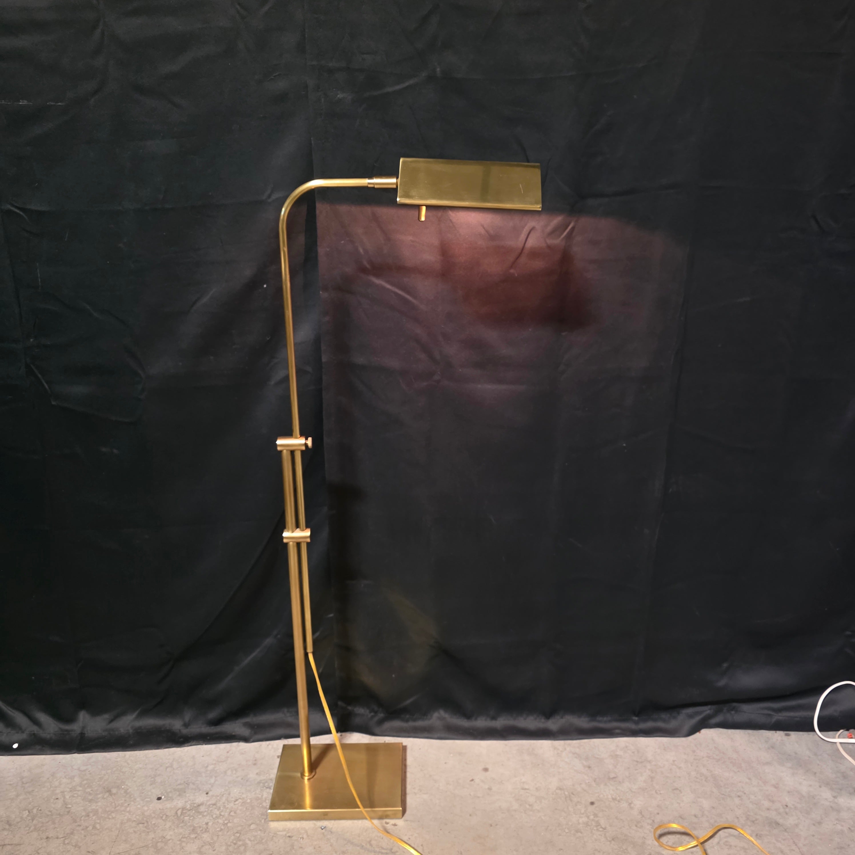 Brass Adjustable & Dimming Top and Height Pharmacy Floor Lamp 21"x7"x36"-56"