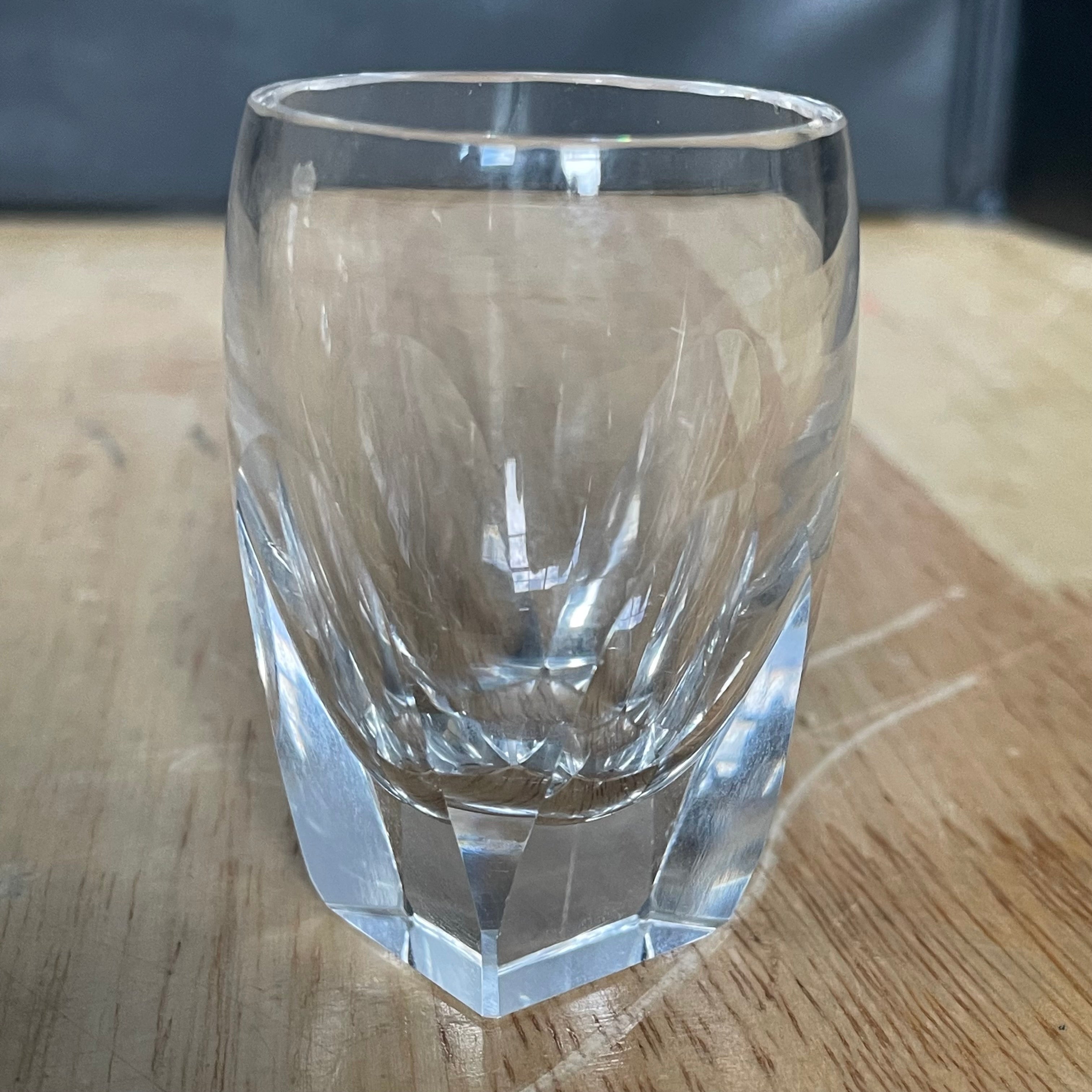 Set of 7 Moser- Rudolph Eschler-Style Crystal Small Shot Glasses, 2.25" Each