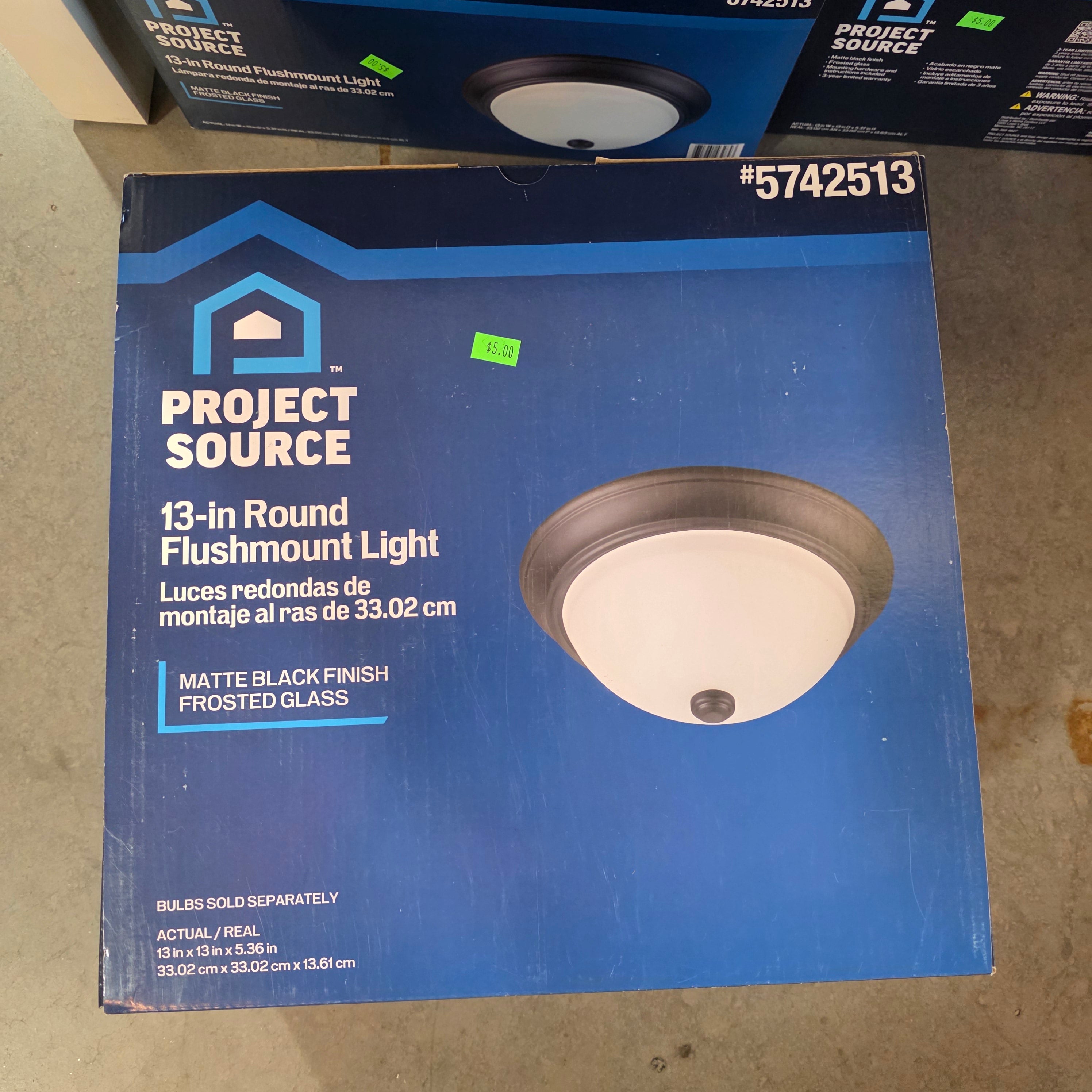 BRAND NEW IN BOX Project Source Flushmount Light 13"D