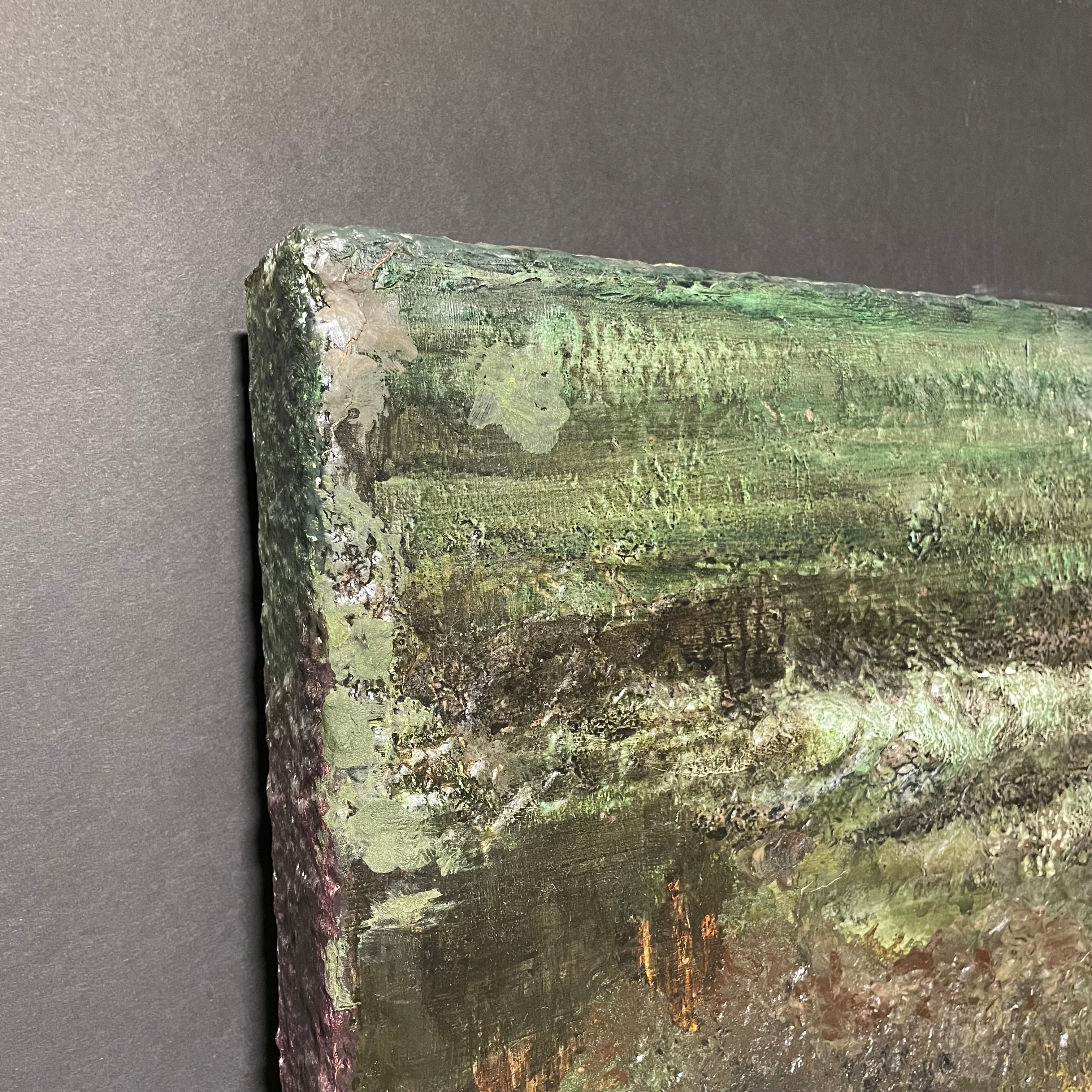 Janusz Obst Signed/ Dated "Another Planet"3D Bas Relief Original 46 1/2" x 66"