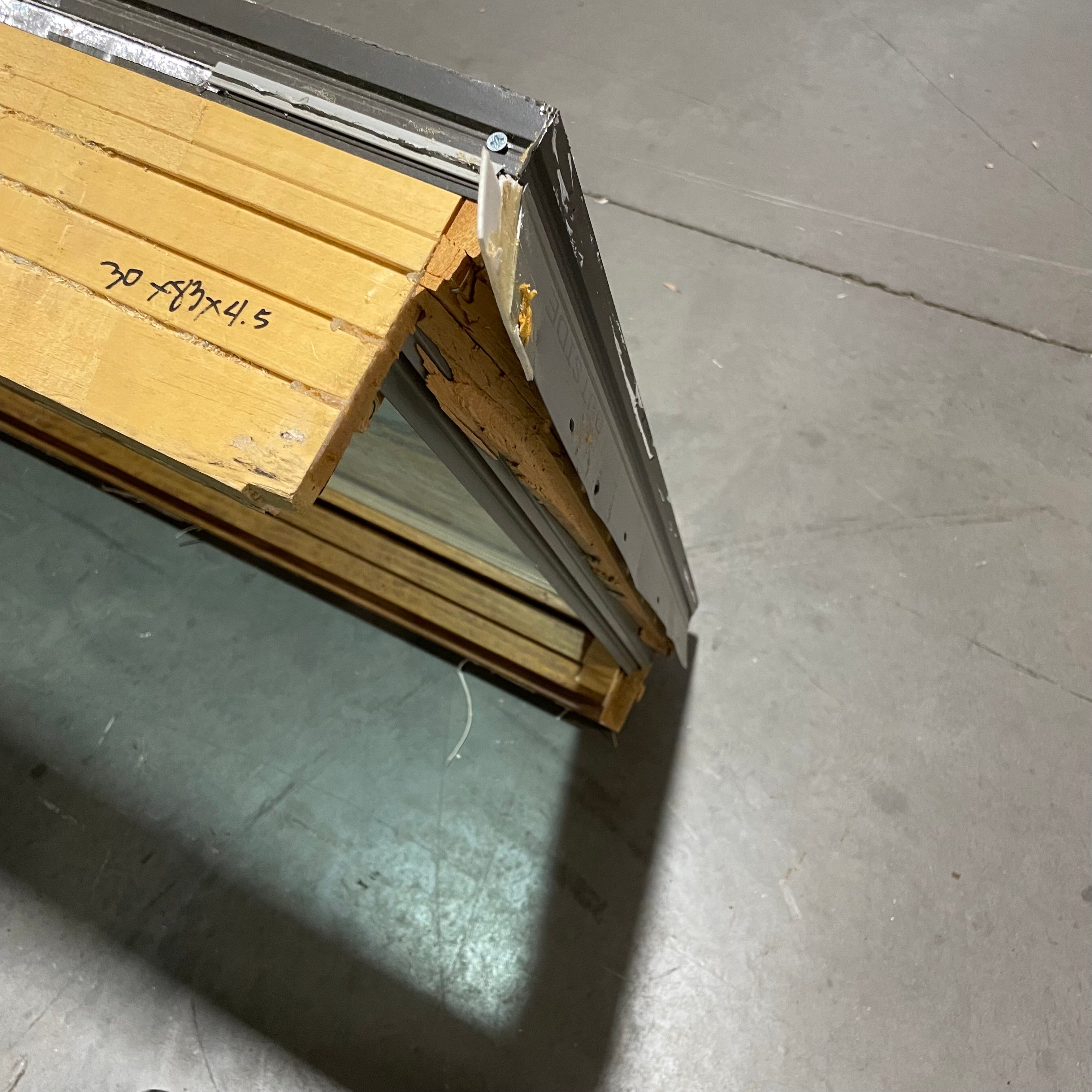 30"x 83"x 4.25" Brown Metal Clad FIXED Exterior Window