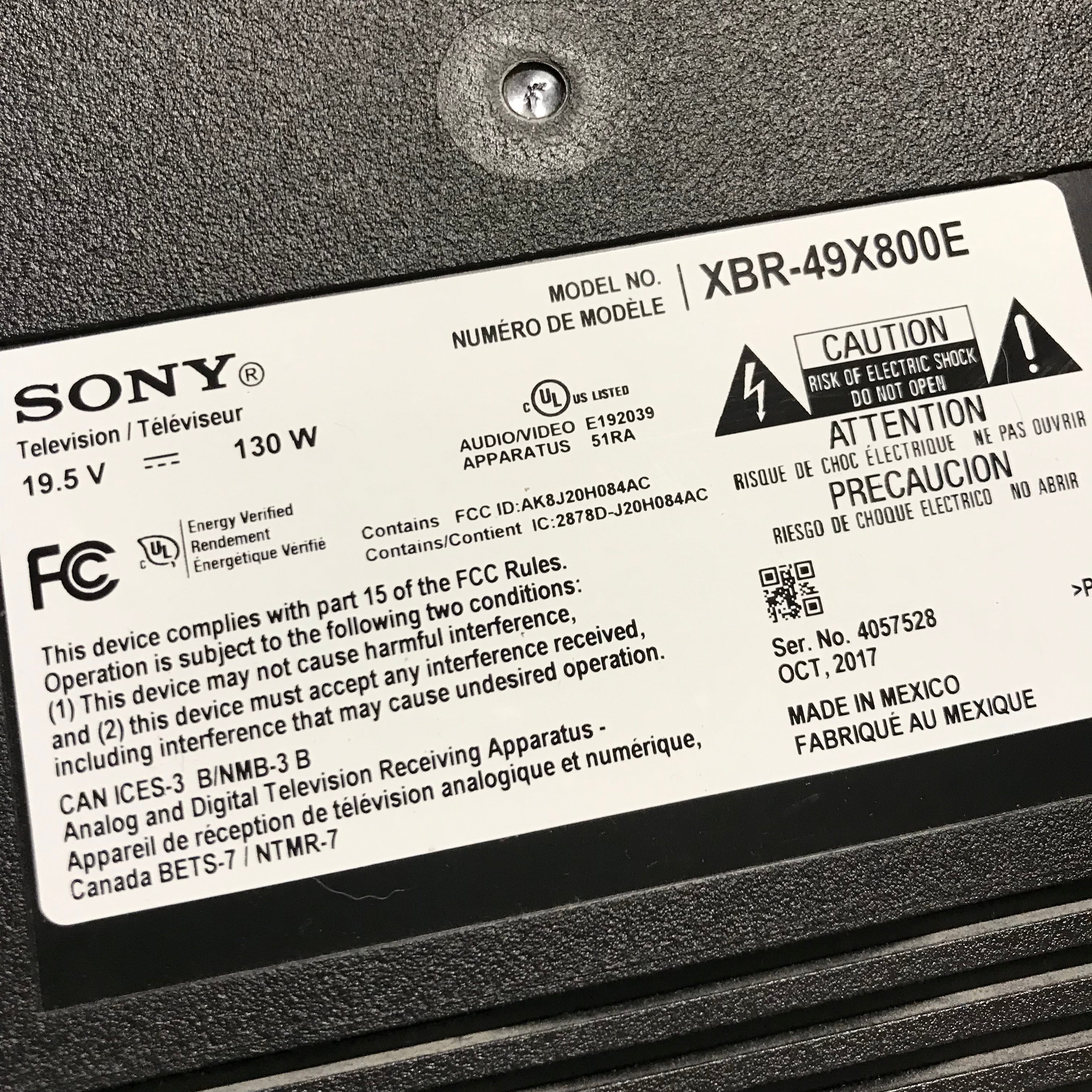 Sony 43" Flatscreen TV