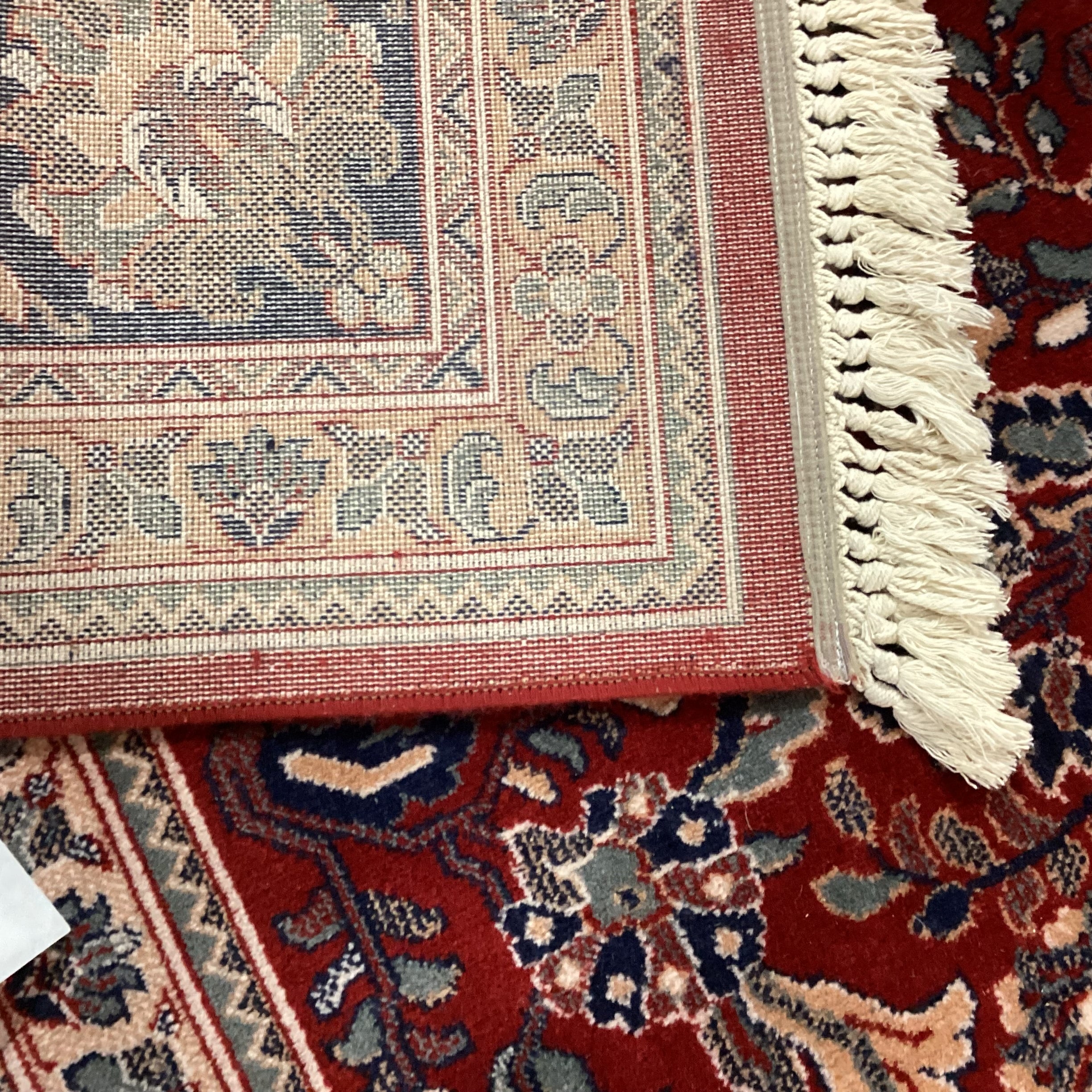 Foreign Accents Rug Gallery Red Navy Ornate Floral with Border & Fringe Rug 8'2"x 11'5"