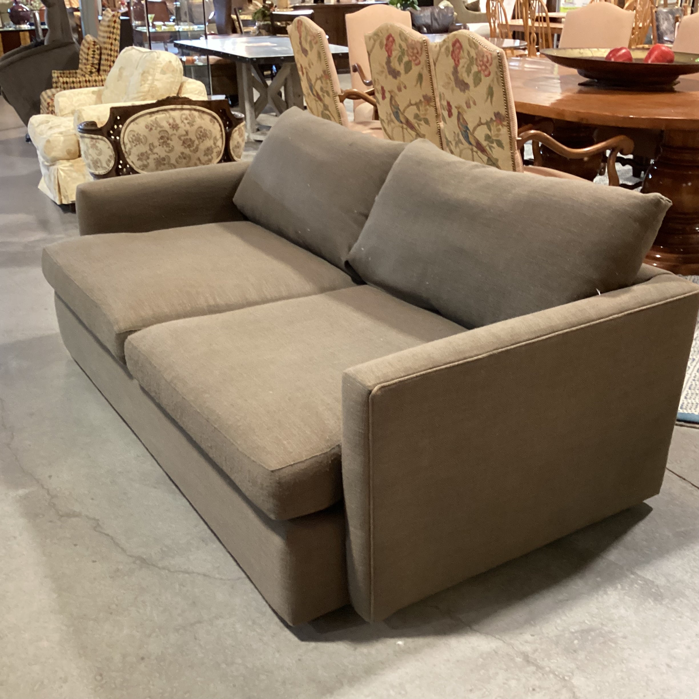 Crate & Barrel Taupe Woven Down Mix Sofa 82"x 42"x 26"