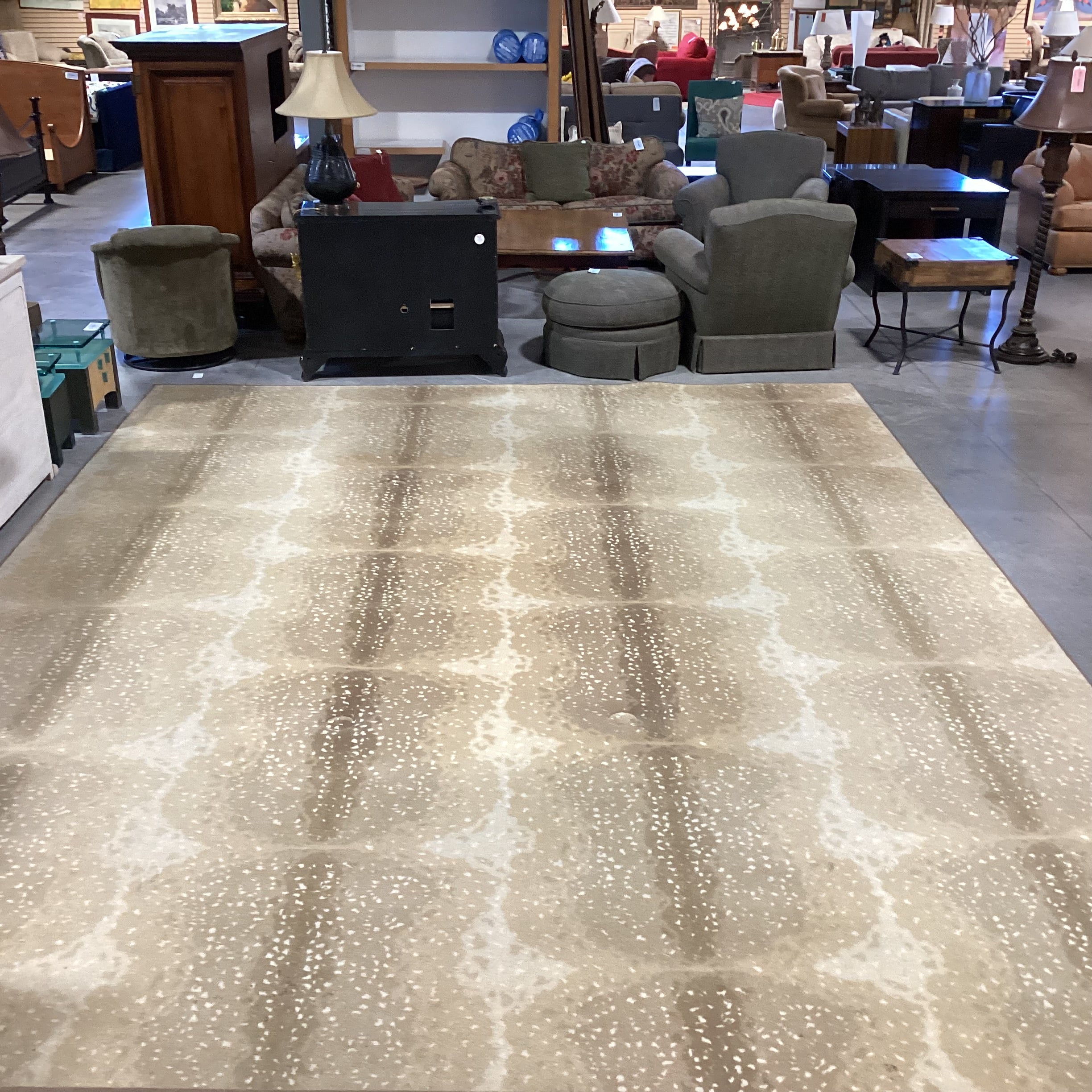 Axis Deer Style Custom Finished Carpet Rug 12'x 16'