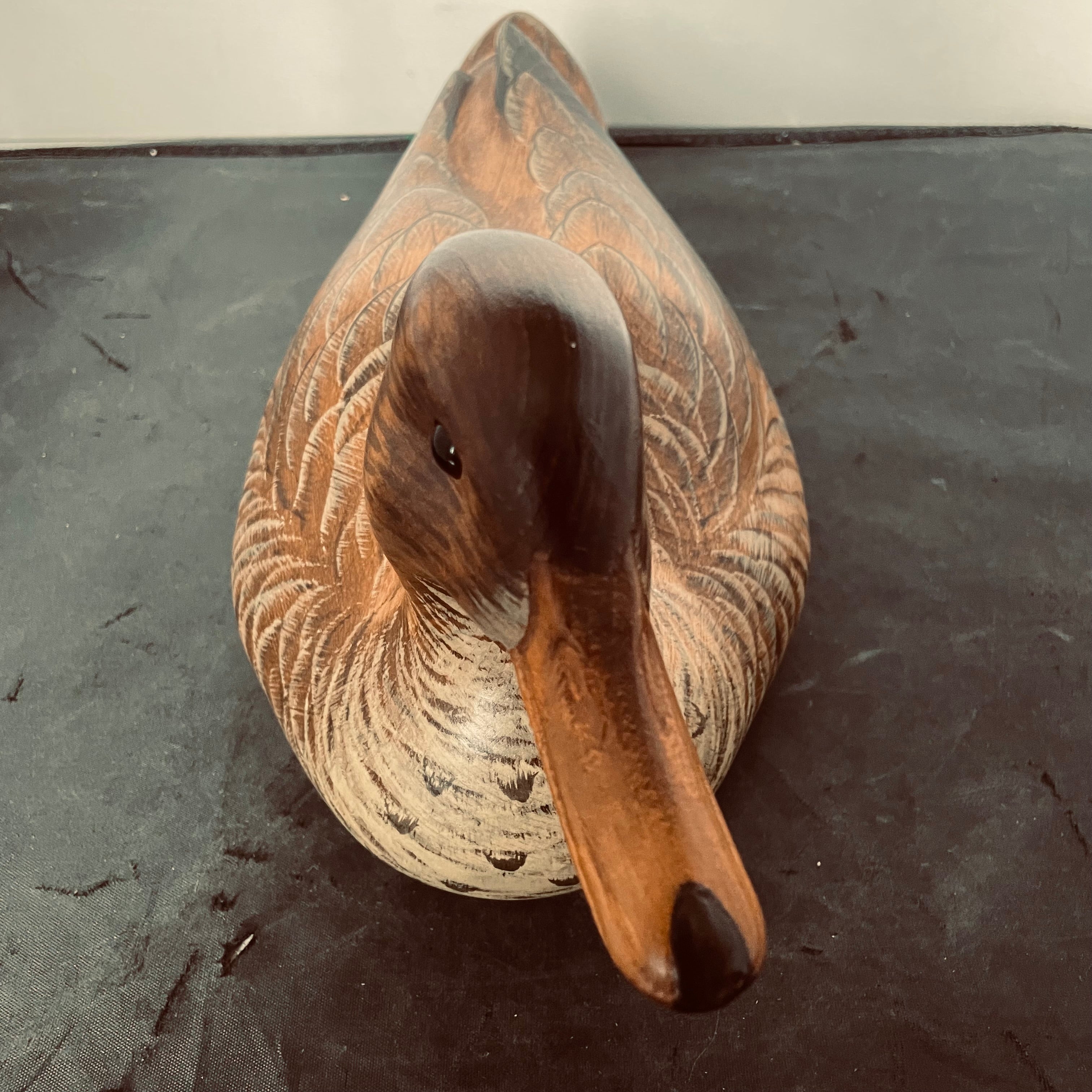 16" Big Sky Carvers Hand Carved Wood Duck Decoy Signed Kristi Helsper