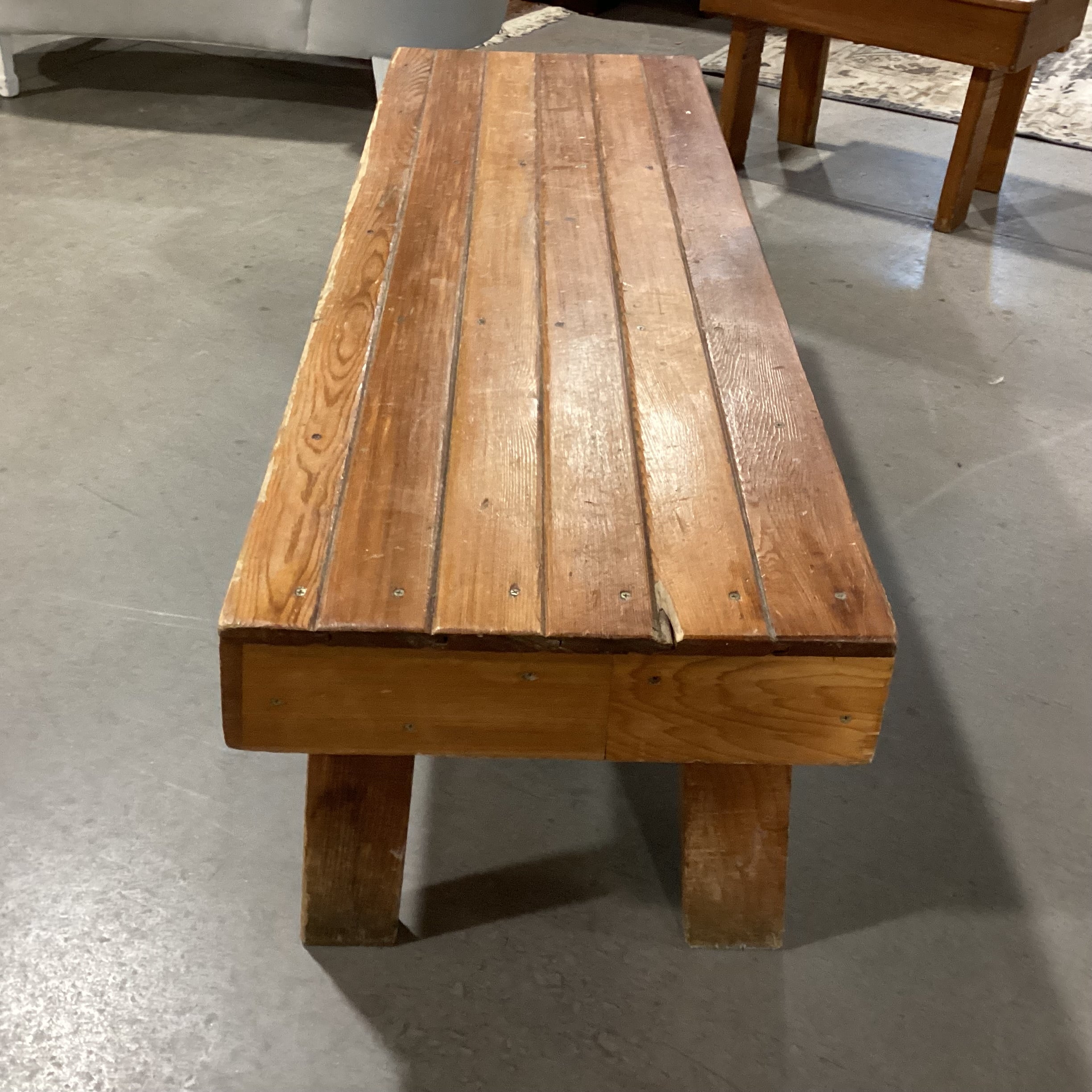 Vintage Hand Crafted Plank Bench Coffee Table 57"x 19"x 16"