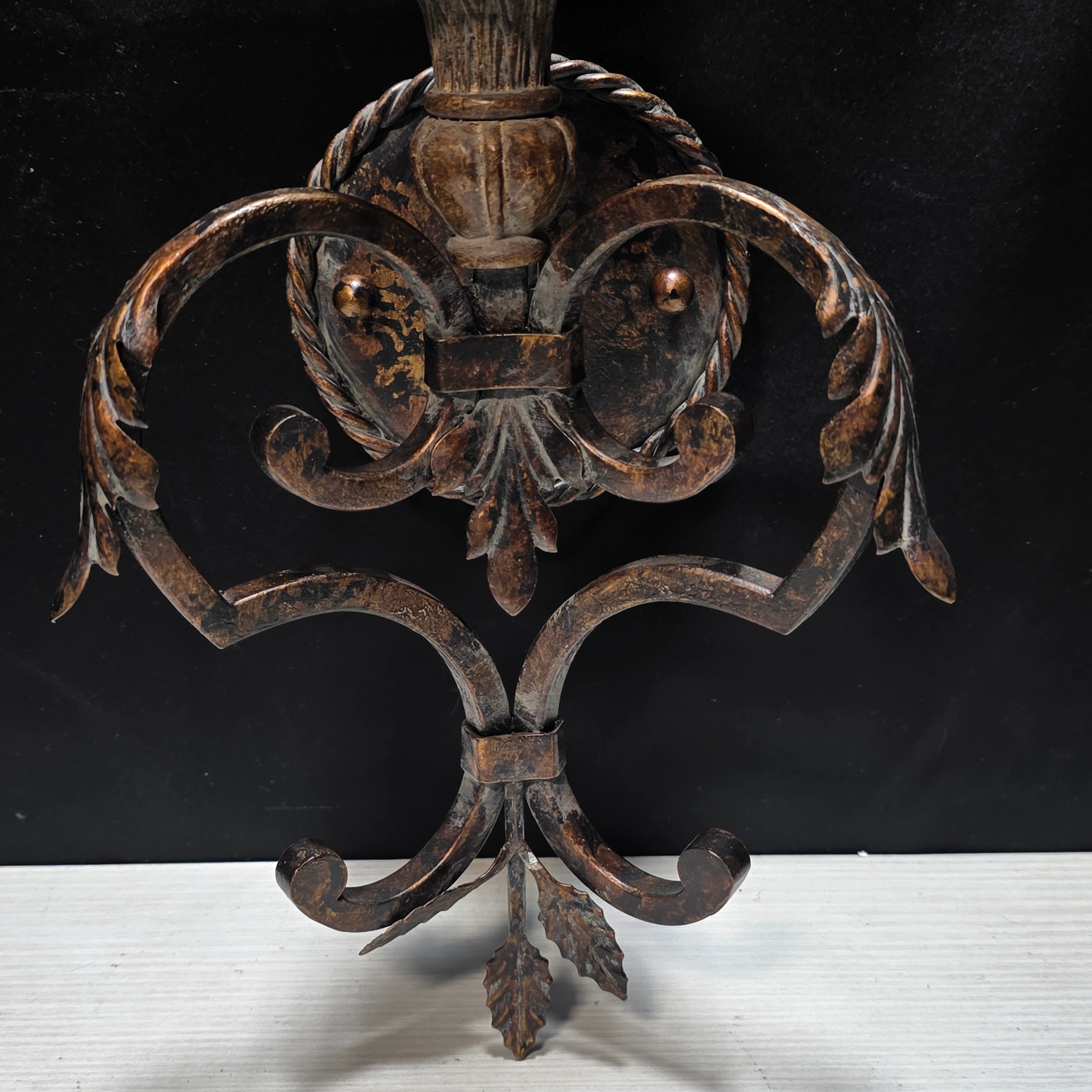 70's Vintage Spanish Revival Candlestick Sconce 8"x7"x16"