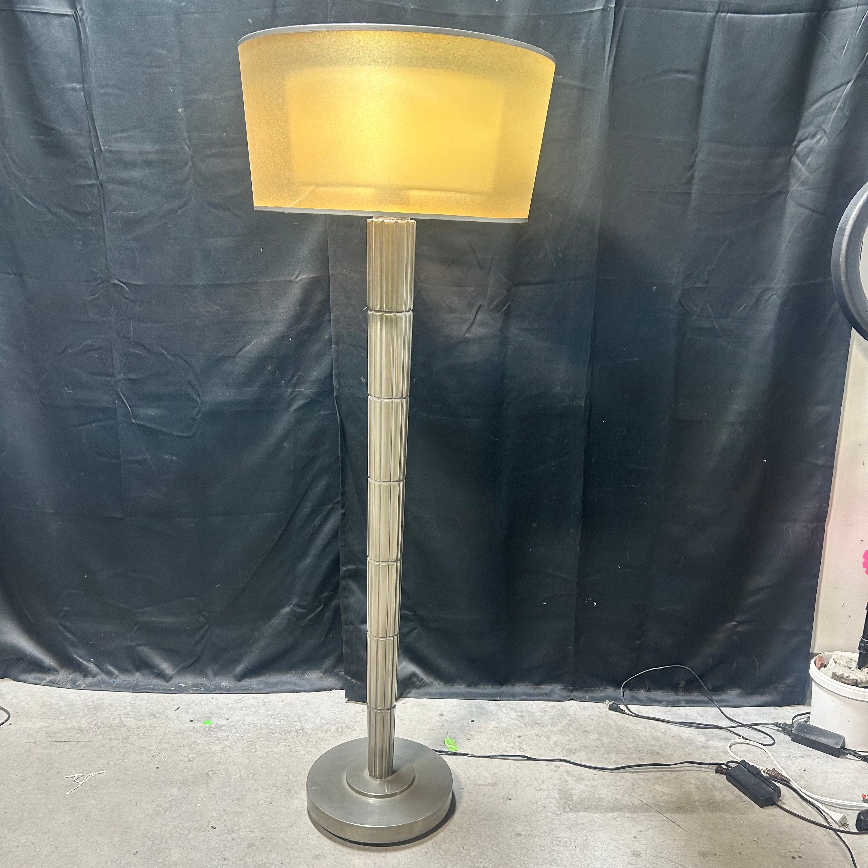 Fine Art Lamps Quadrailli Nickel Floor Lamp 22.5"x 62"