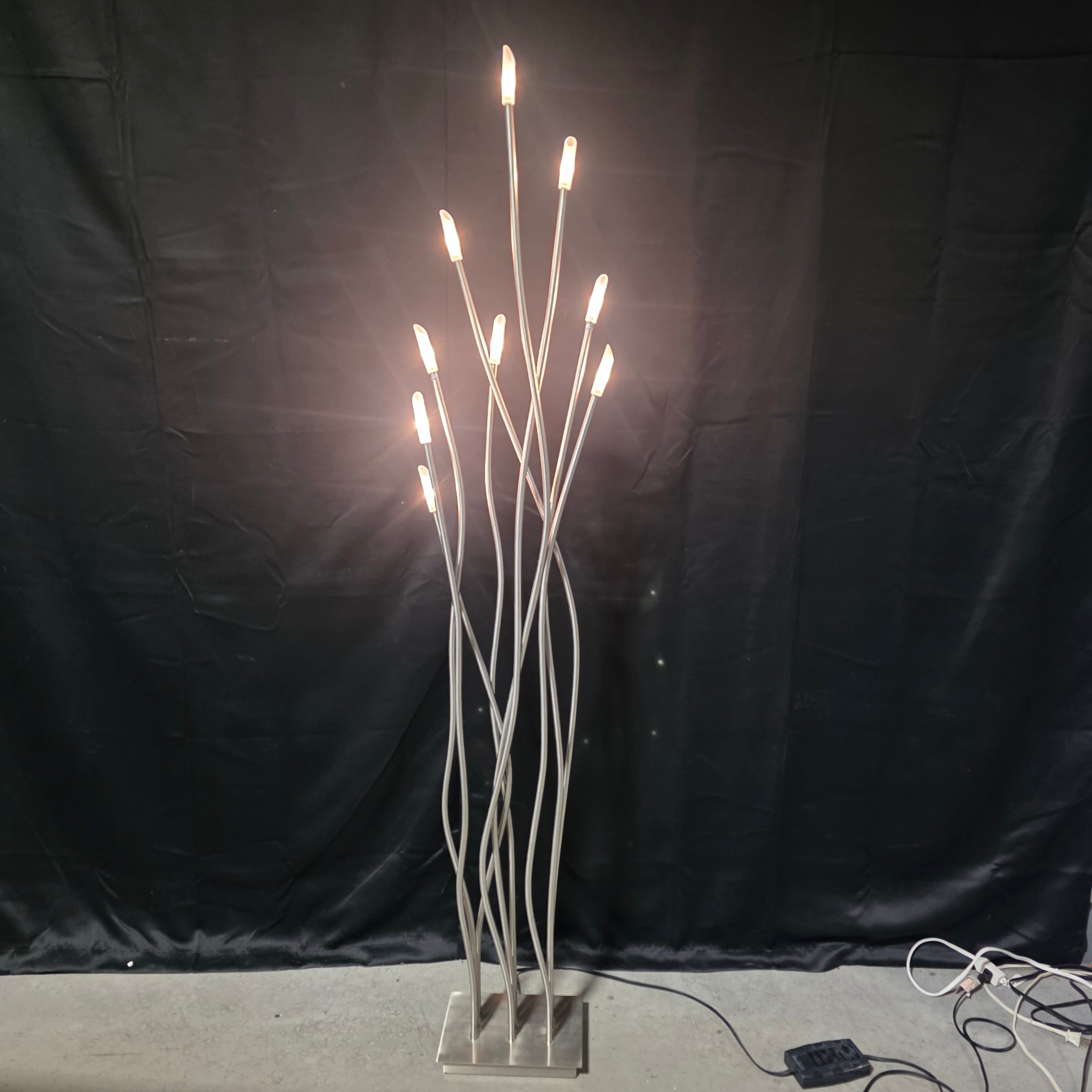 Modern "Tree" Floor Lamp Nine Lights with Dimmer Switch 10"x7.5"x58"