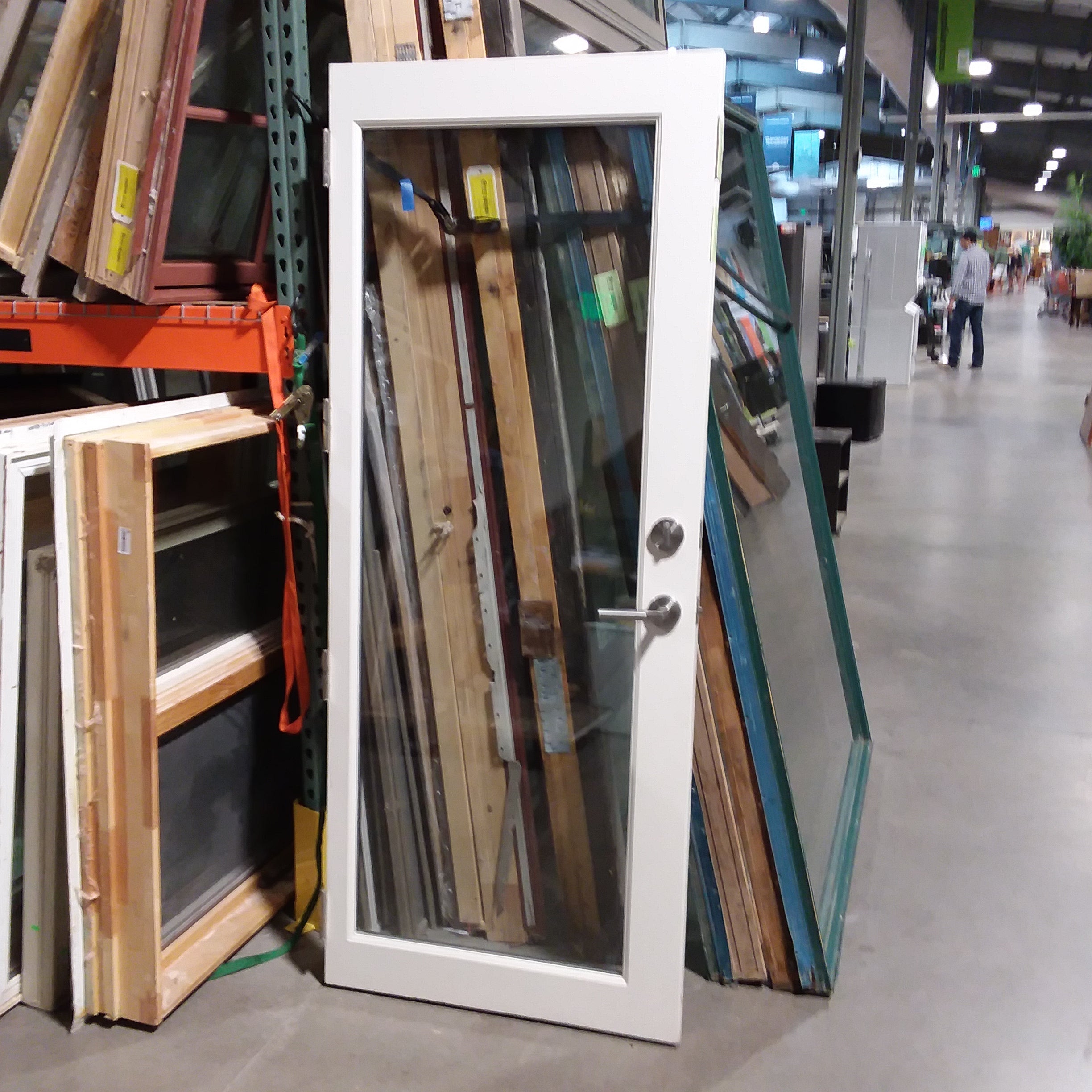 31"x 76.25"x 1.75" Wood Clad Glass Exterior Door