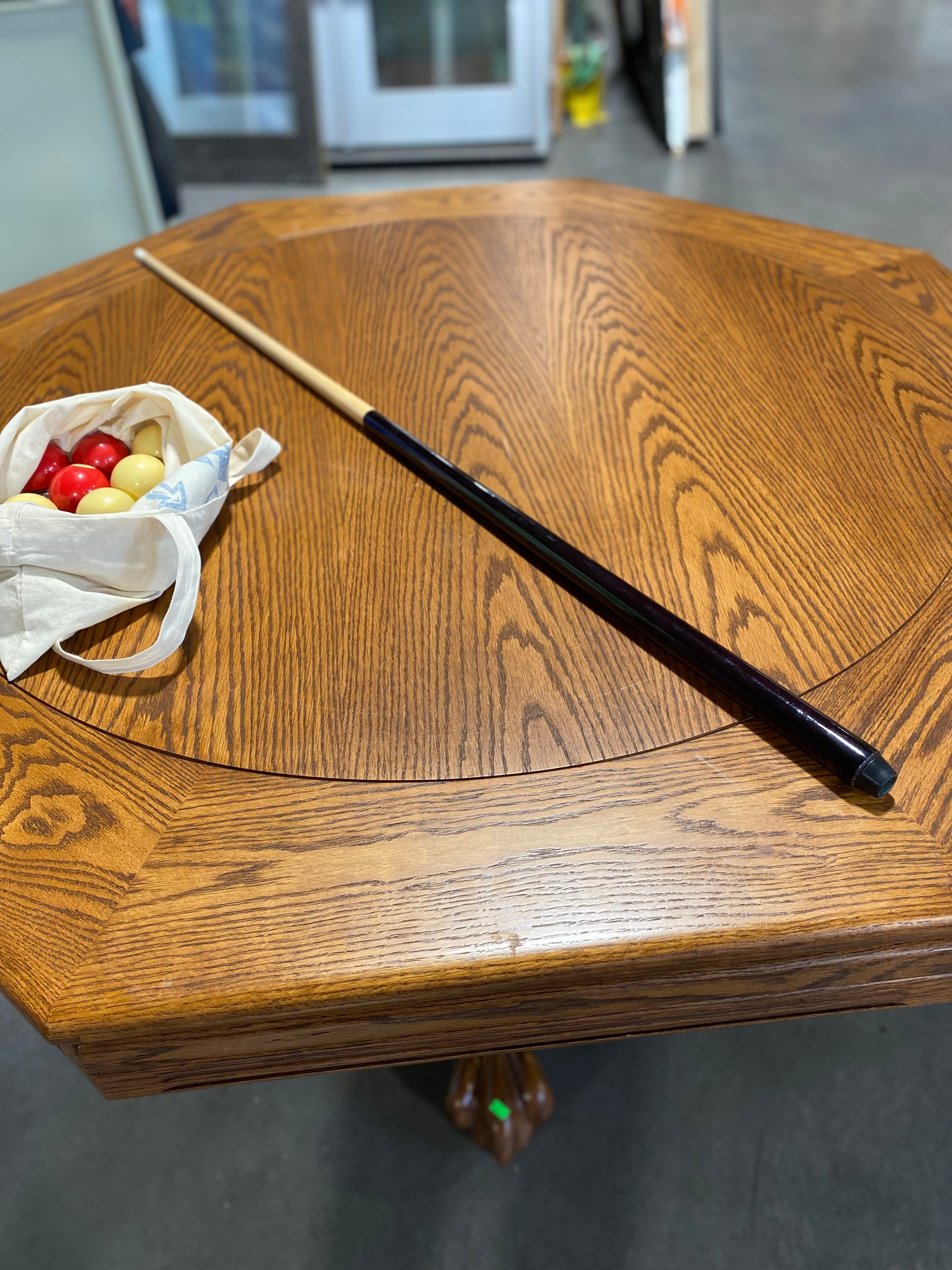 Mikhail Darafeev 3 in 1 Green Felt, Mother of Pearl Inlay Solid Wood Pedestal with Lion's Paw Feet Game Table 54"x 54"x 31.5"