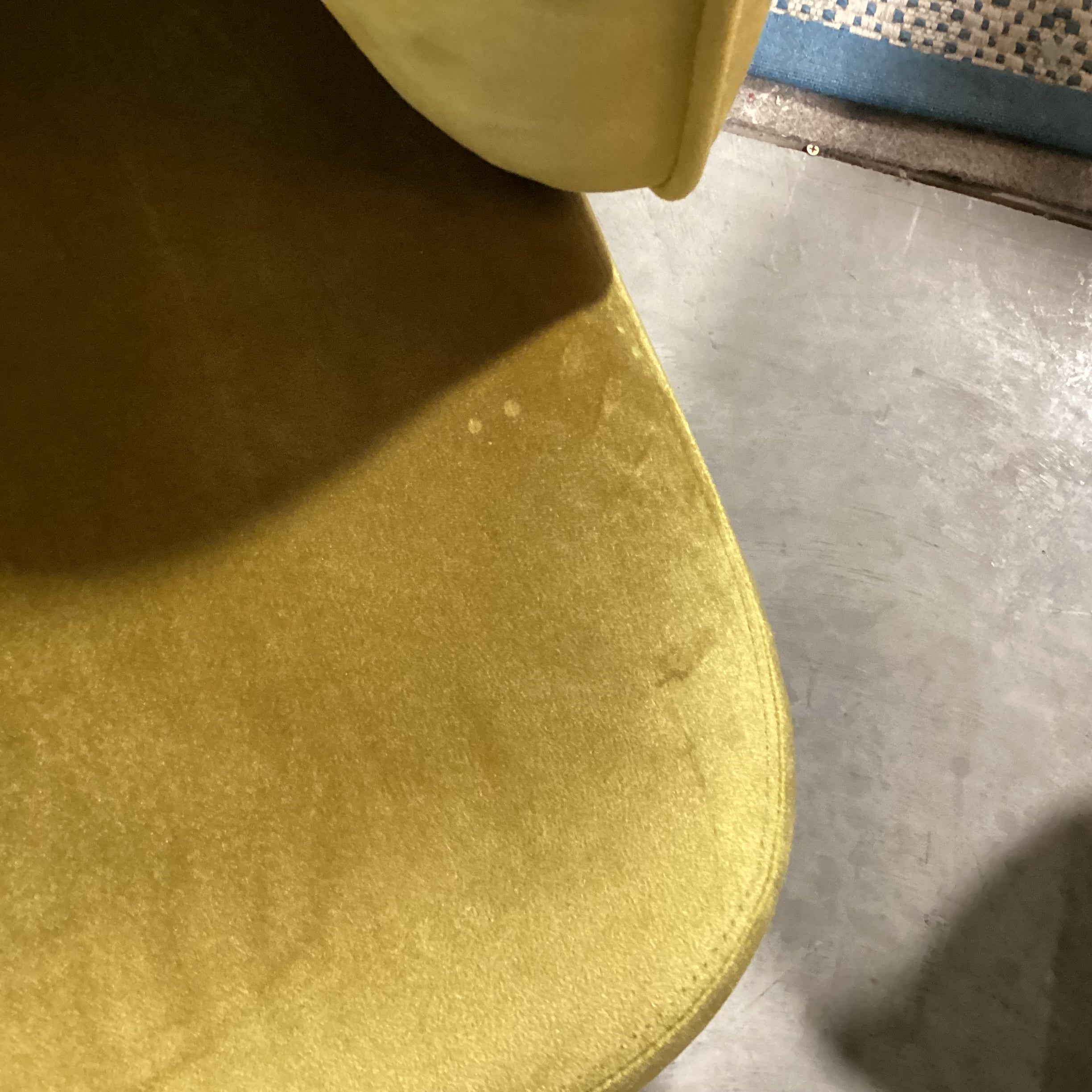 I was Made for You Interior Define Saffron Velvet & Gold Metal Modern Chair 27"x 24"x 30"