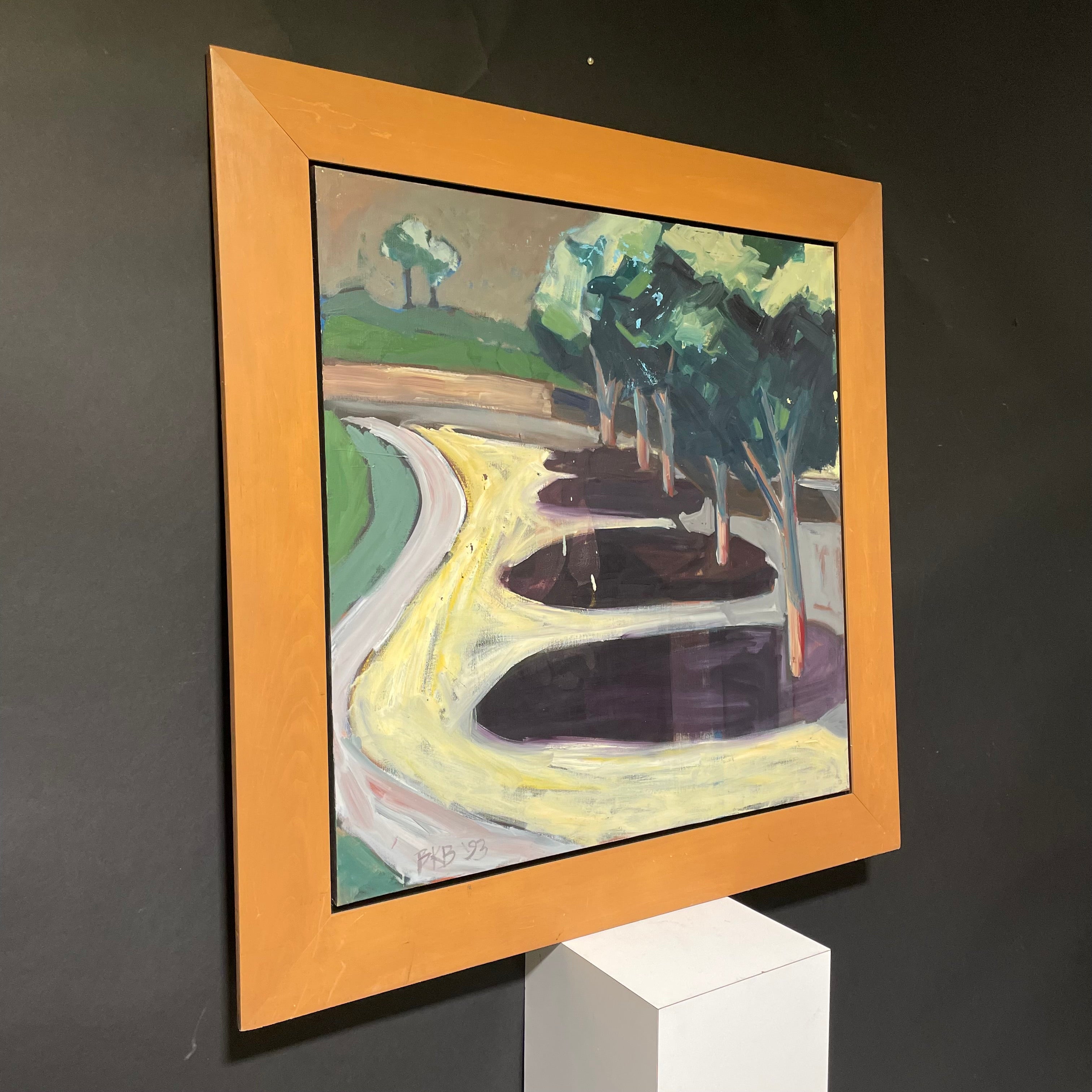 RKB Signed/ Dated Original Landscape On Framed Canvas 45 1/2" x 45 1/2"