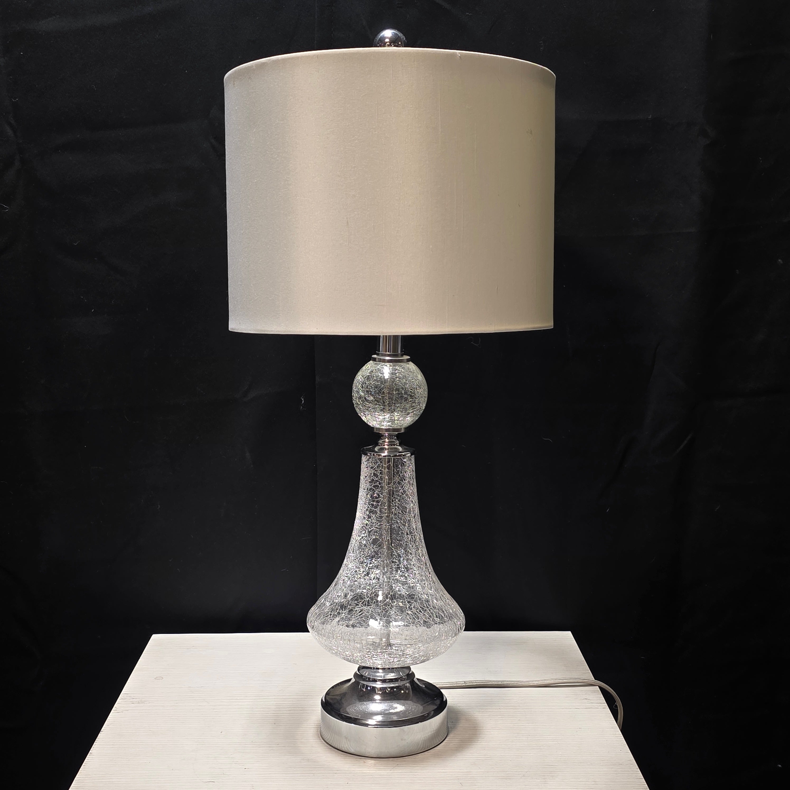 Safavieh Cracked Glass Accent Table Lamp 12"Dx27"