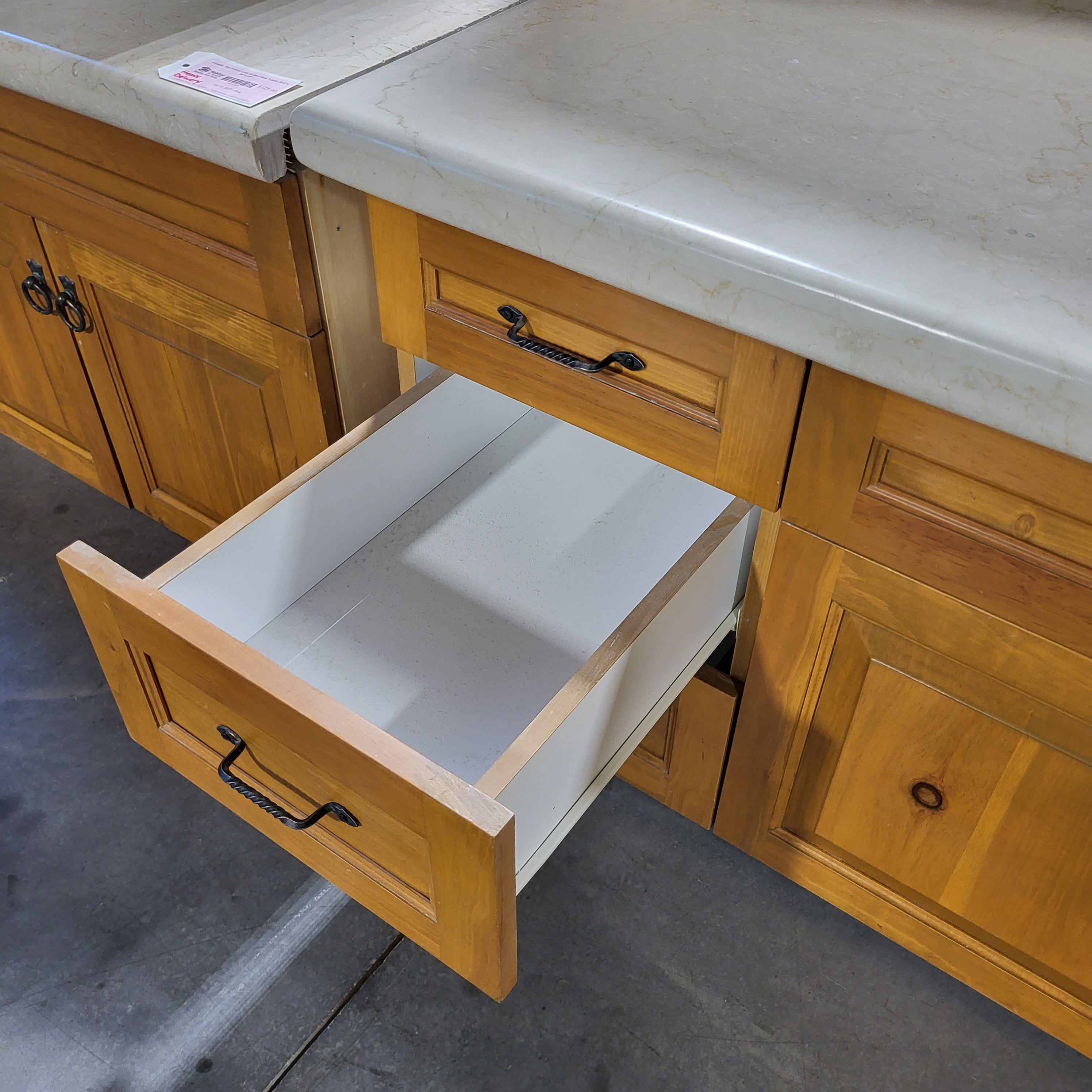 Granite Top 3 Drawer 2 Door Vanity 53"x 26"x 25"