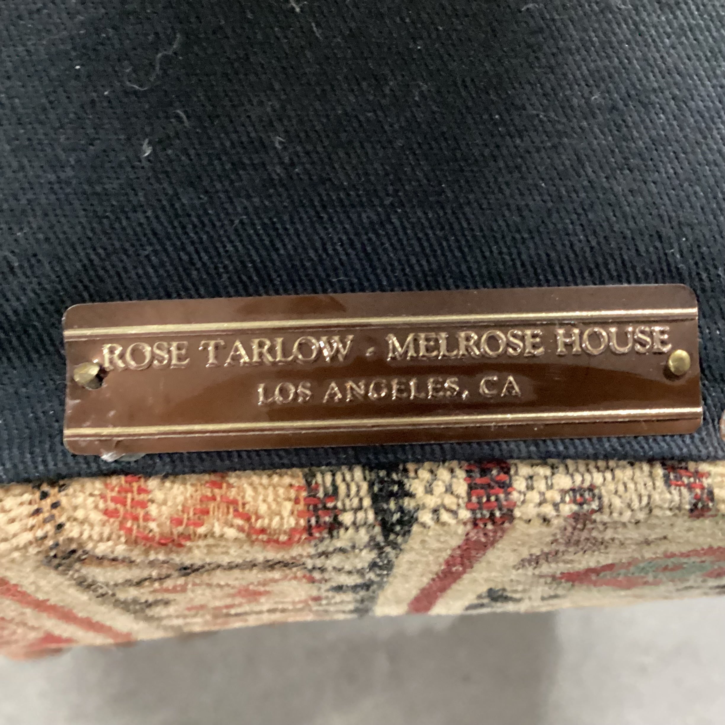 Rose Tarlow Melrose House Barley Twist Carved Wood & Upolstered 4 Piece Pie Ottoman 61" Diameter x 21"