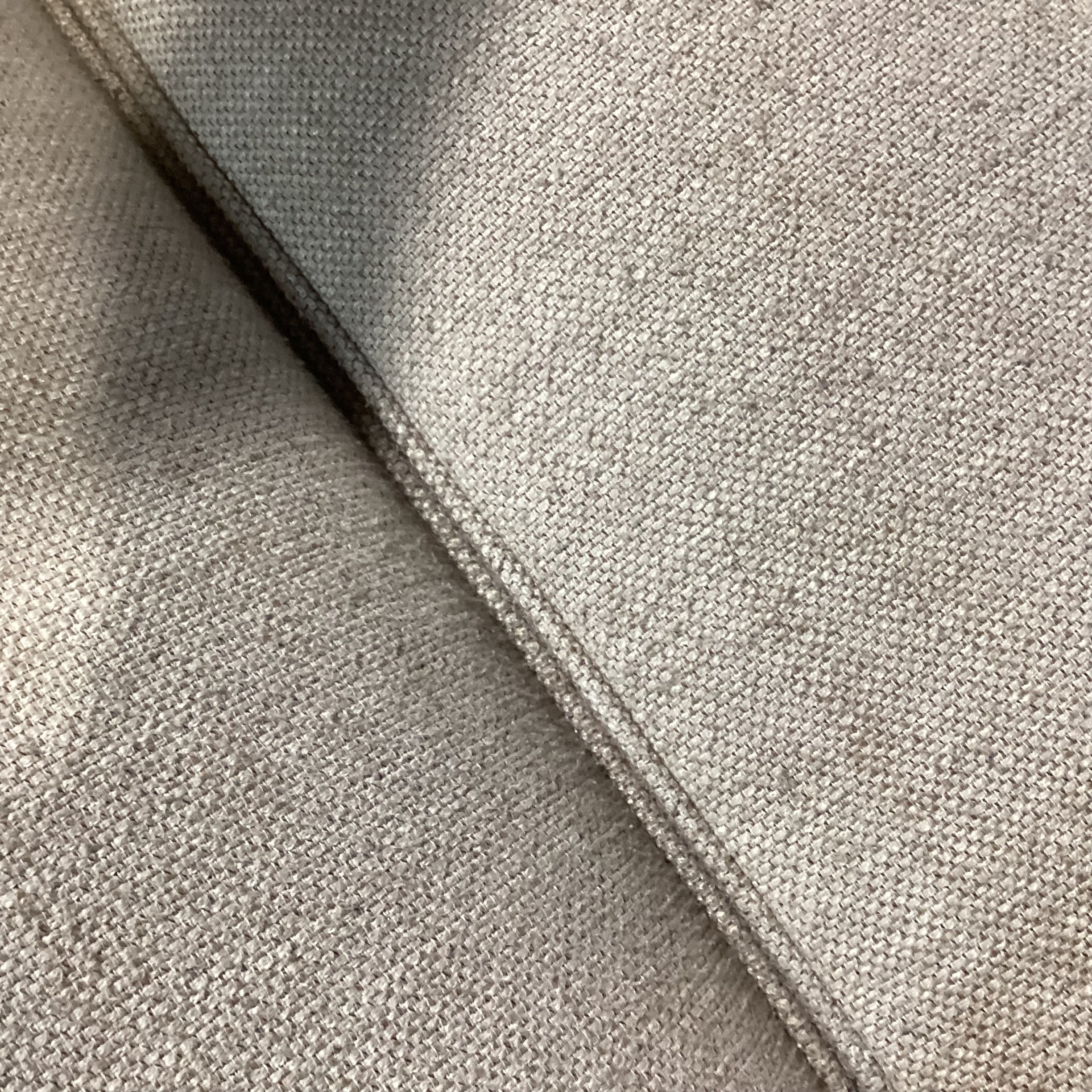 Bernhardt Heathered Beige Woven Nailhead Highback Roll Arm Sofa 92"x 42"x 35"