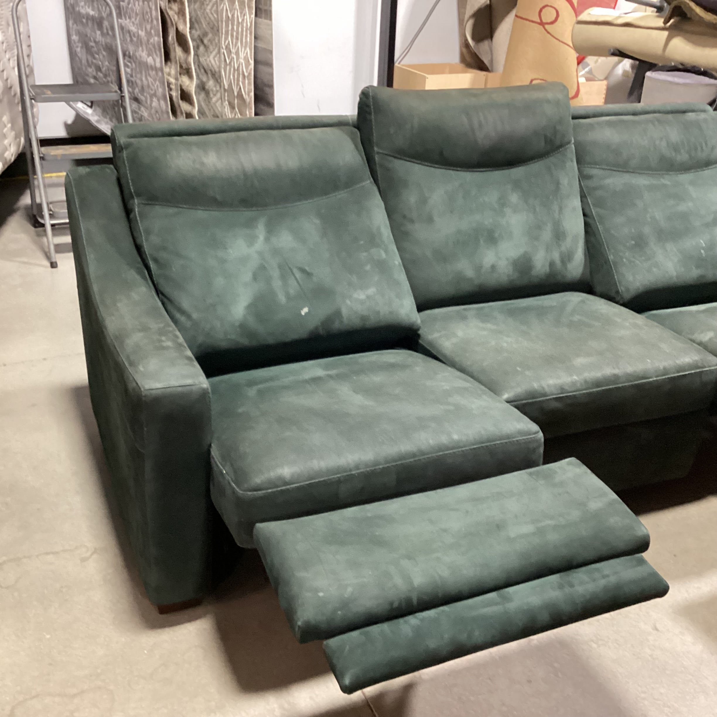 American Leather Furniture Jade Ultra Suede Power Reclining Sofa 94"x 41" to 68"x 41"