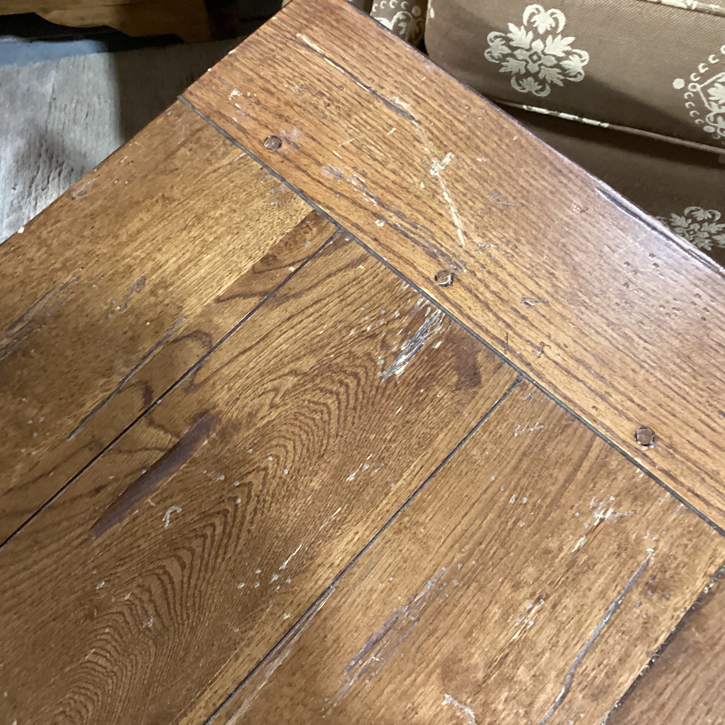 Attic Heirlooms by Broyhill Distressed Finish Wood 2 Drawer with Bottom Shelf Coffee Table 50"x 32"x 19.5"