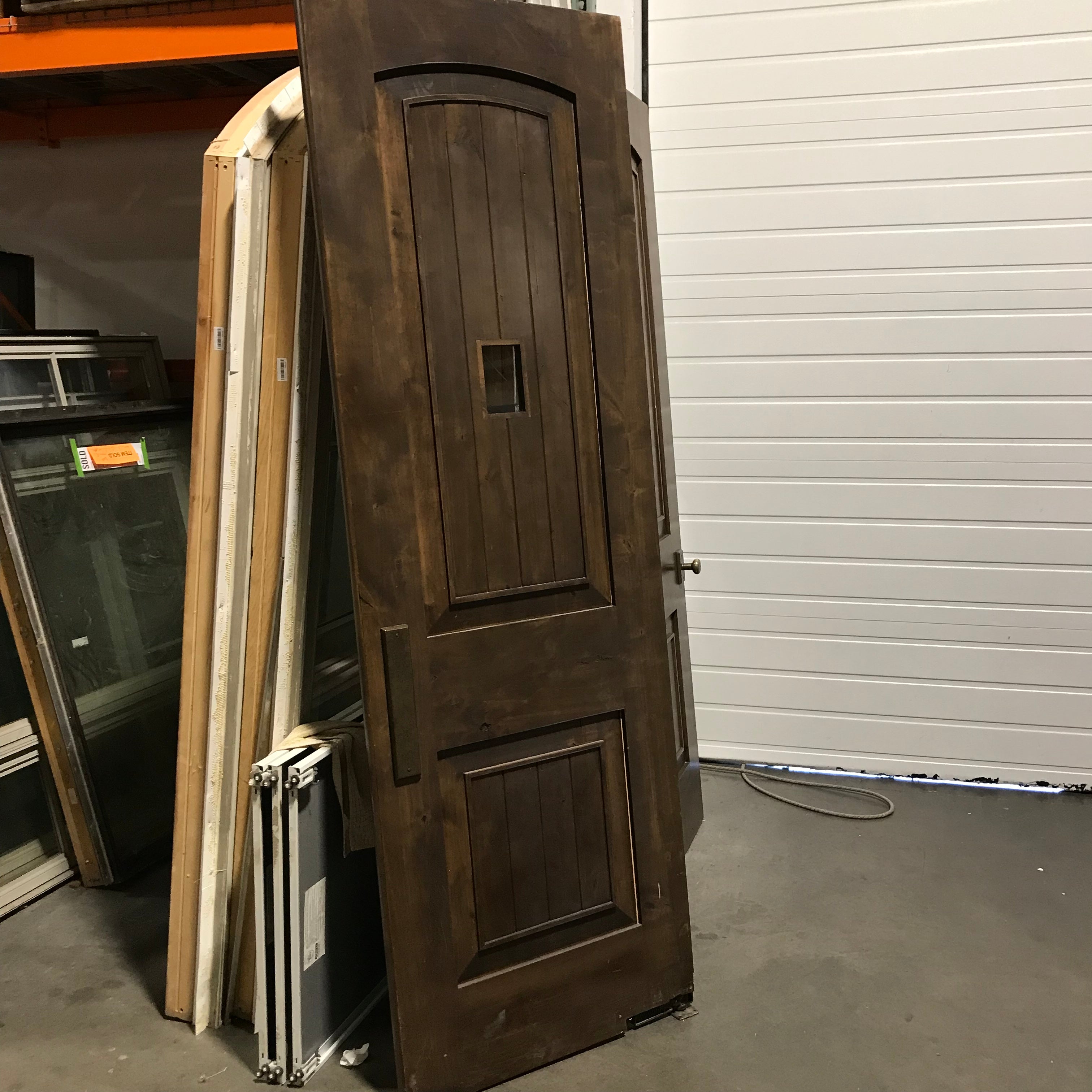 32"x 96"x 1.75" 2 Panel Stained Alder Swinging Interior Door