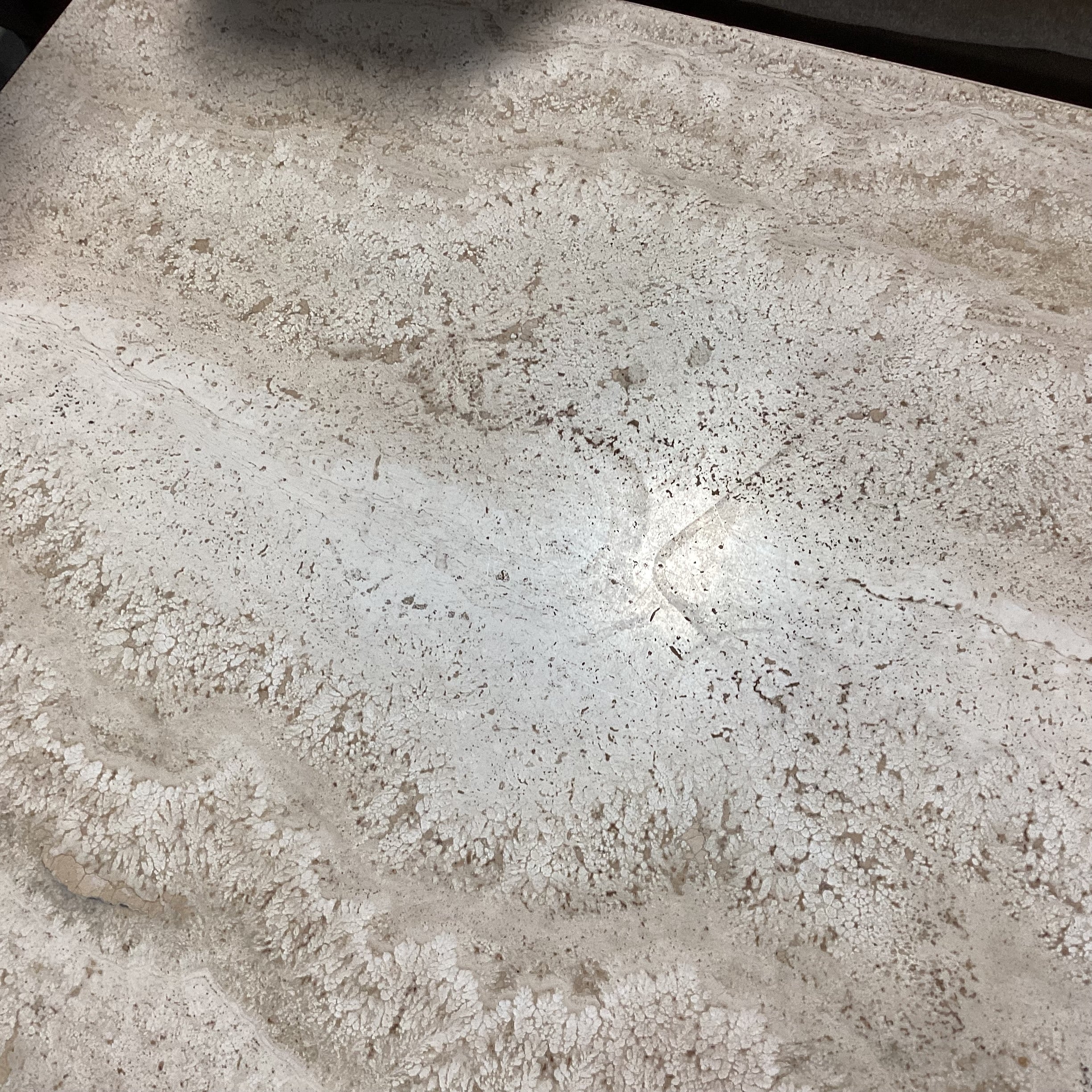 Travertine Rough Stacked & Polished Cube End Table 22"x 22"x 20"