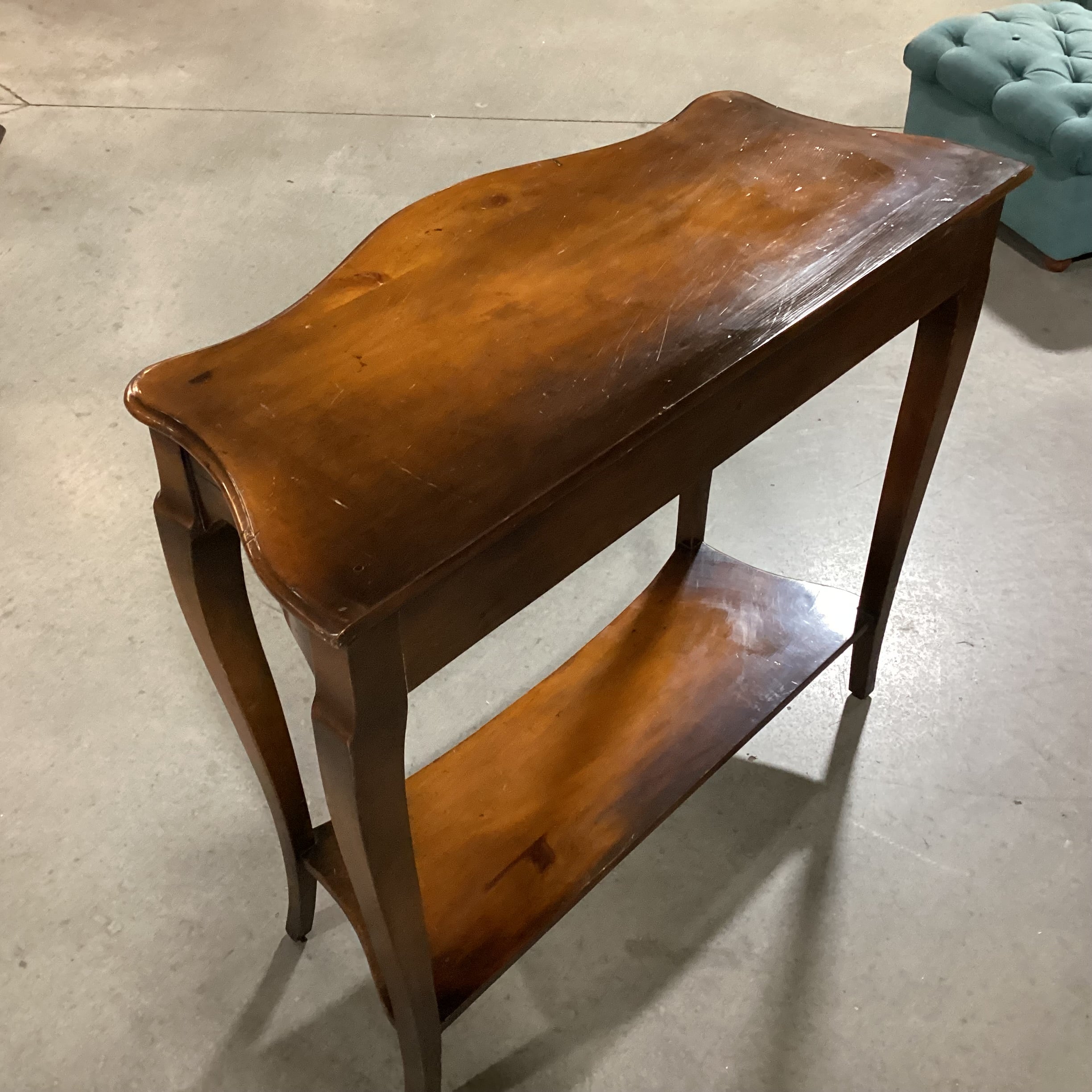 Carved Distressed Finish 1 Drawer with Bottom Shelf Sofa Table 38"x 17"x 33"