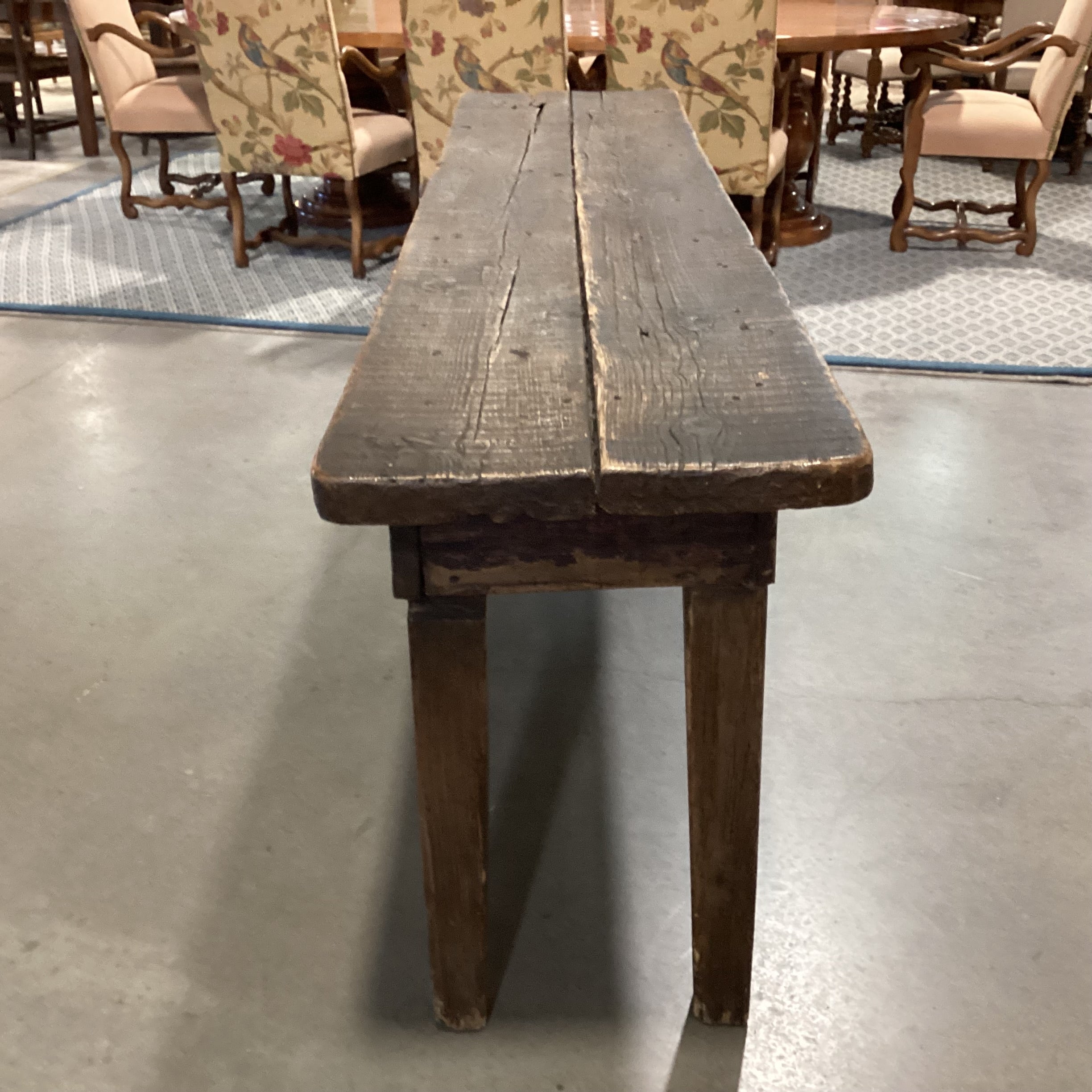 Antique Rustic Reclaimed Wood Console Sofa Table 89"x 20"x 32"