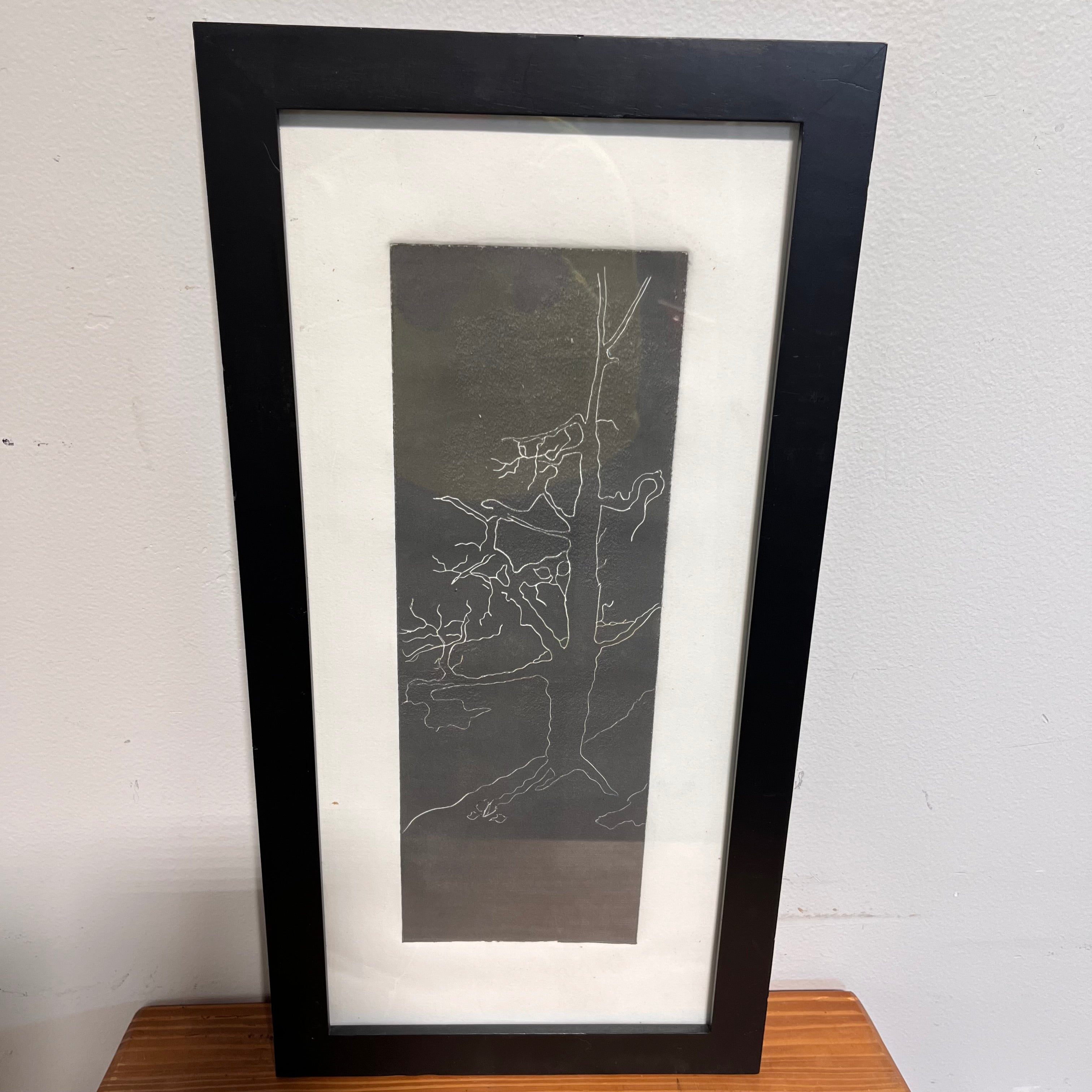 Original Block Print of Tree; 10.5"x 20.5"