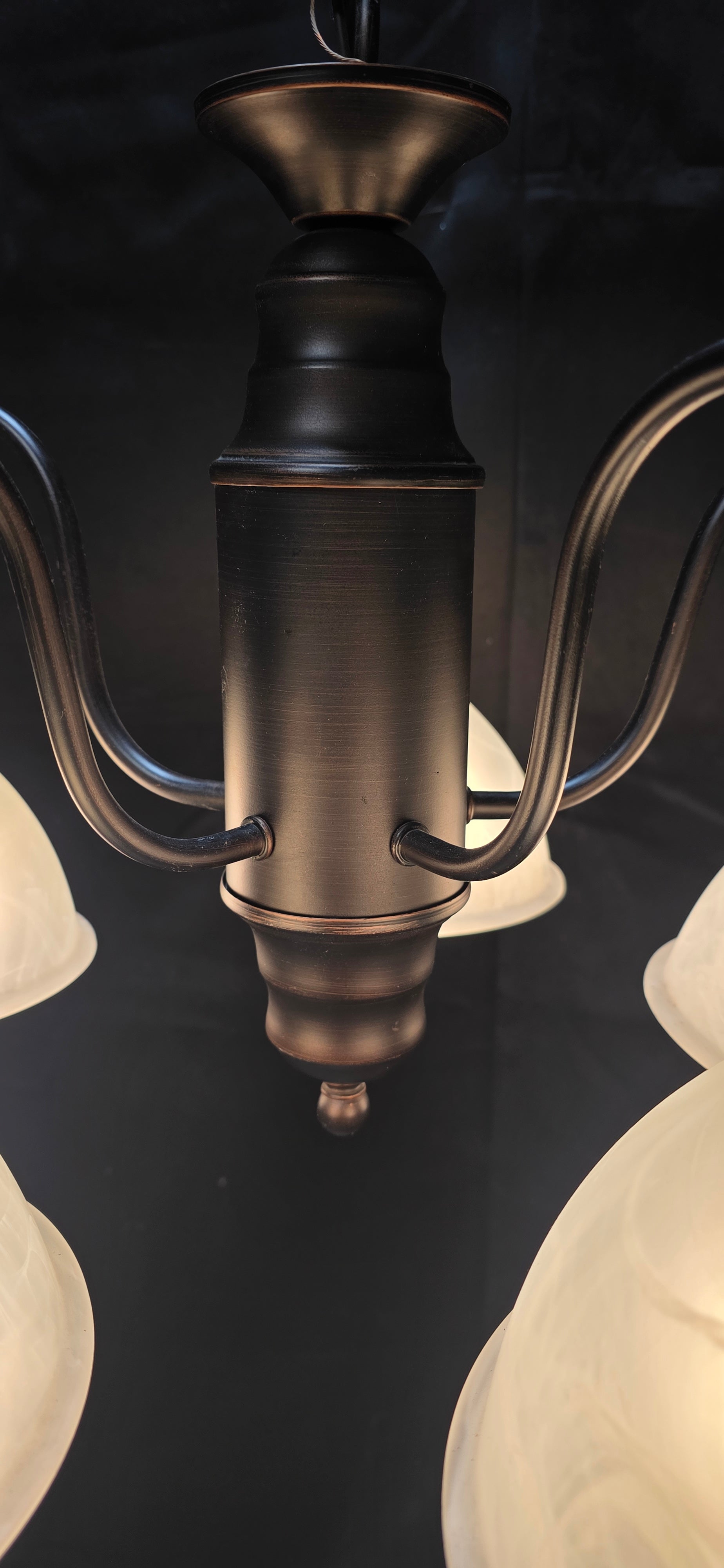 Bronze Five Light Chandelier 22"x12"