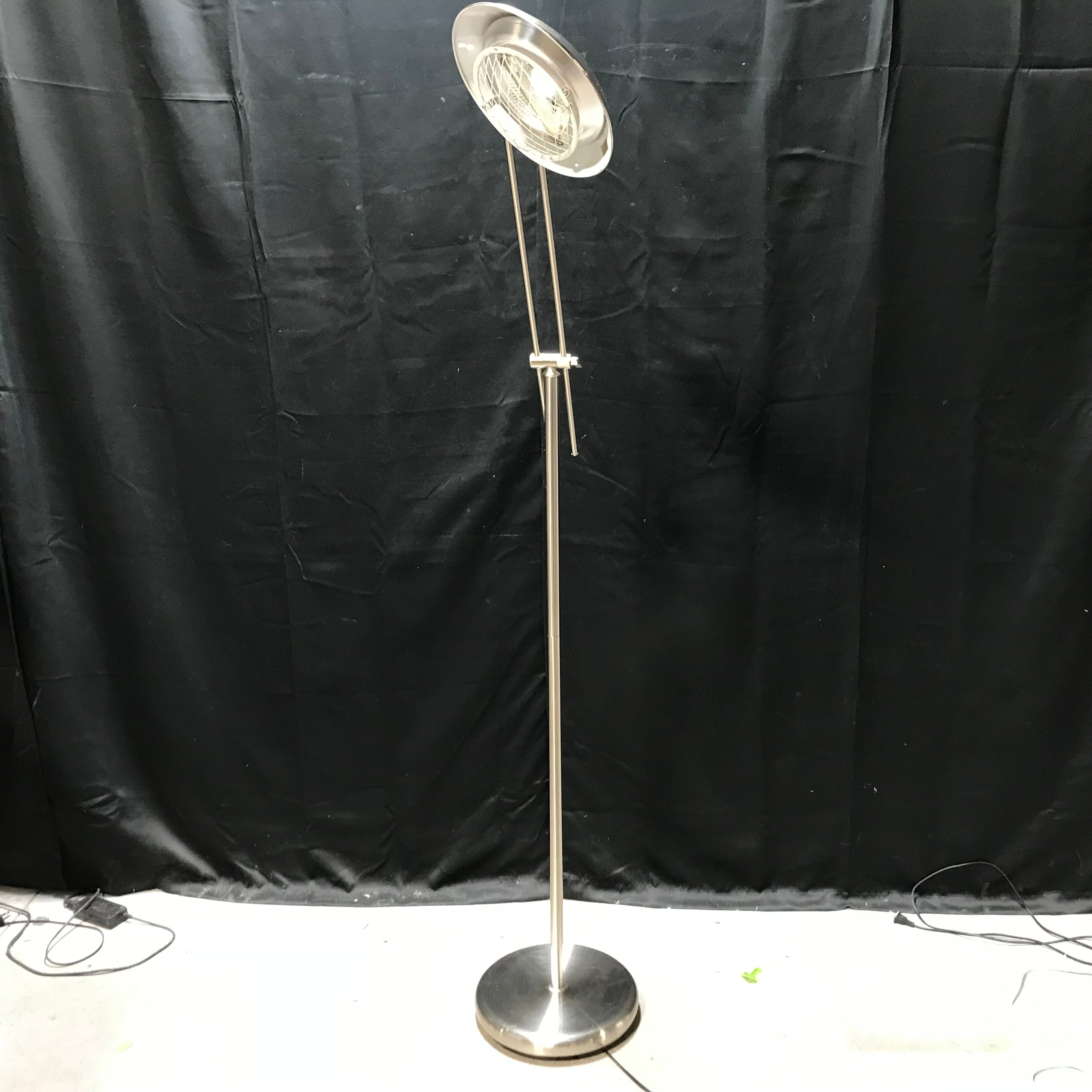 Portable Chrome Steel Adjustable Floor Lamp 13"x 70"