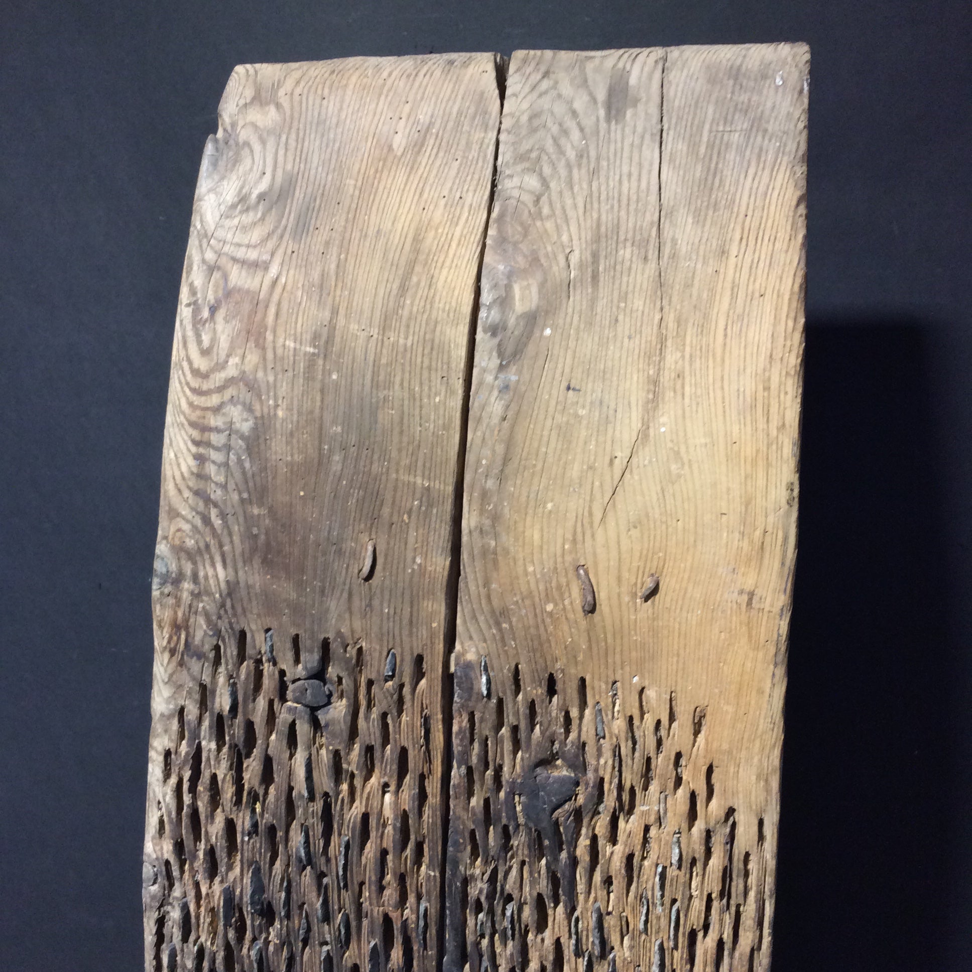 Antique 19th Century Flax Seed Thresher With Custom Metal Stand (S&SB) 23" W x 24" D x 64" H