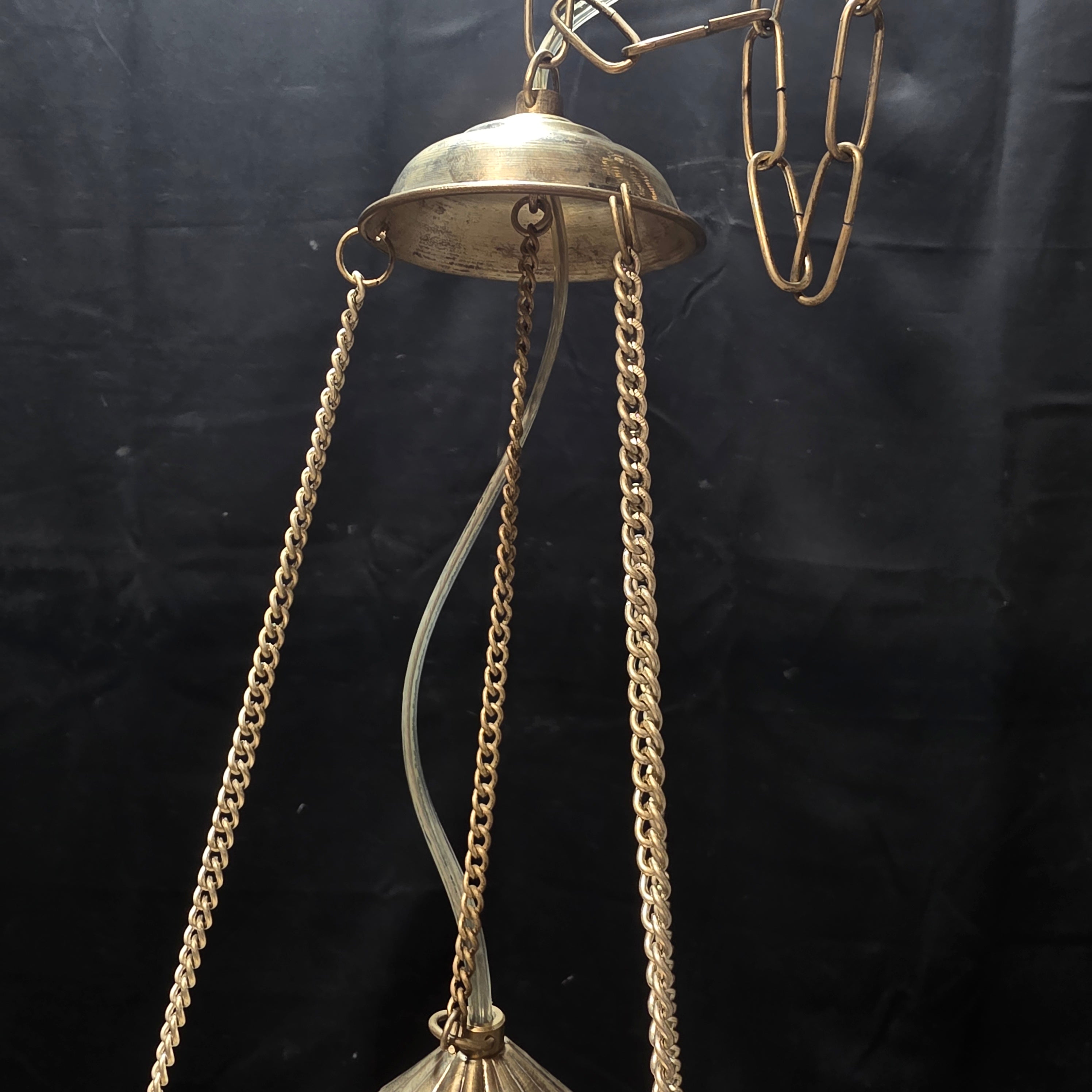 Brushed Metal Moroccan Style Hanging Pendant Light 13"Dx30"