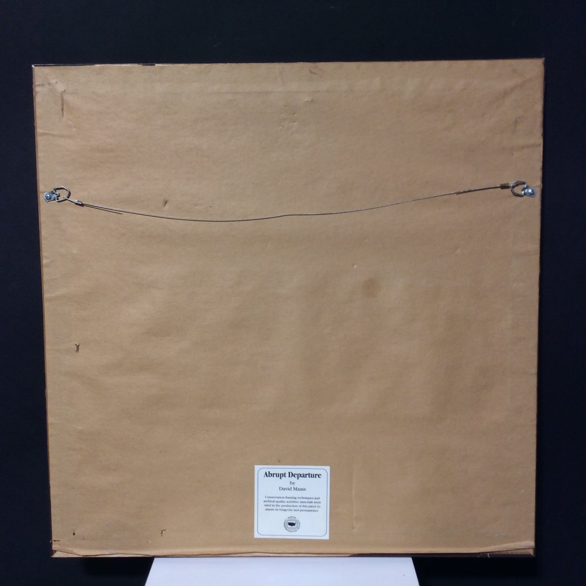 David A. Maass Limited Edition "Abrupt Departure" Print With Duck Stamps In A Wooden Frame 22 3/4" x 22 3/4"