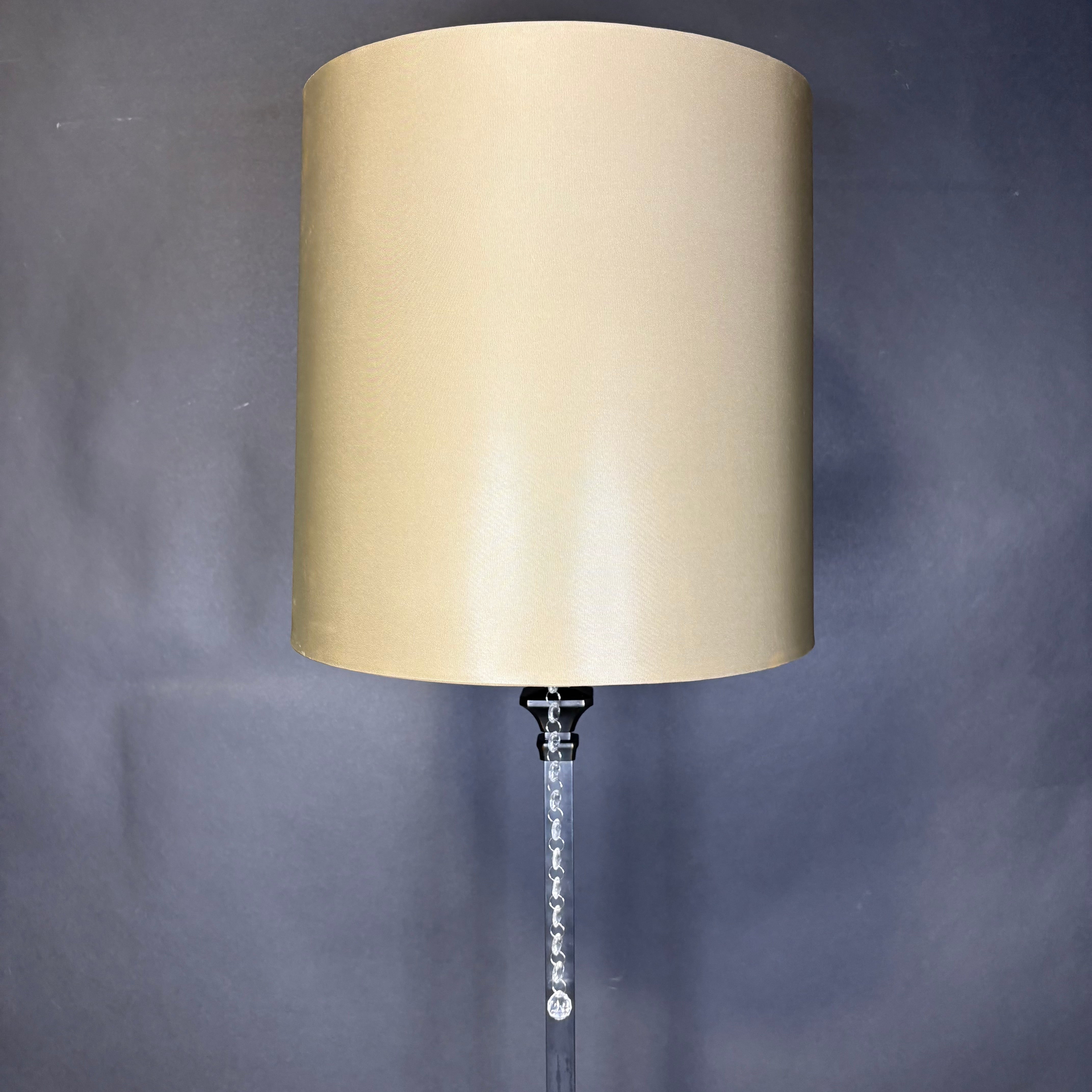 Restoration Bronze Metal and Crystal Accents with Shade Floor Lamp 15” Diameter @ Shade x 62”