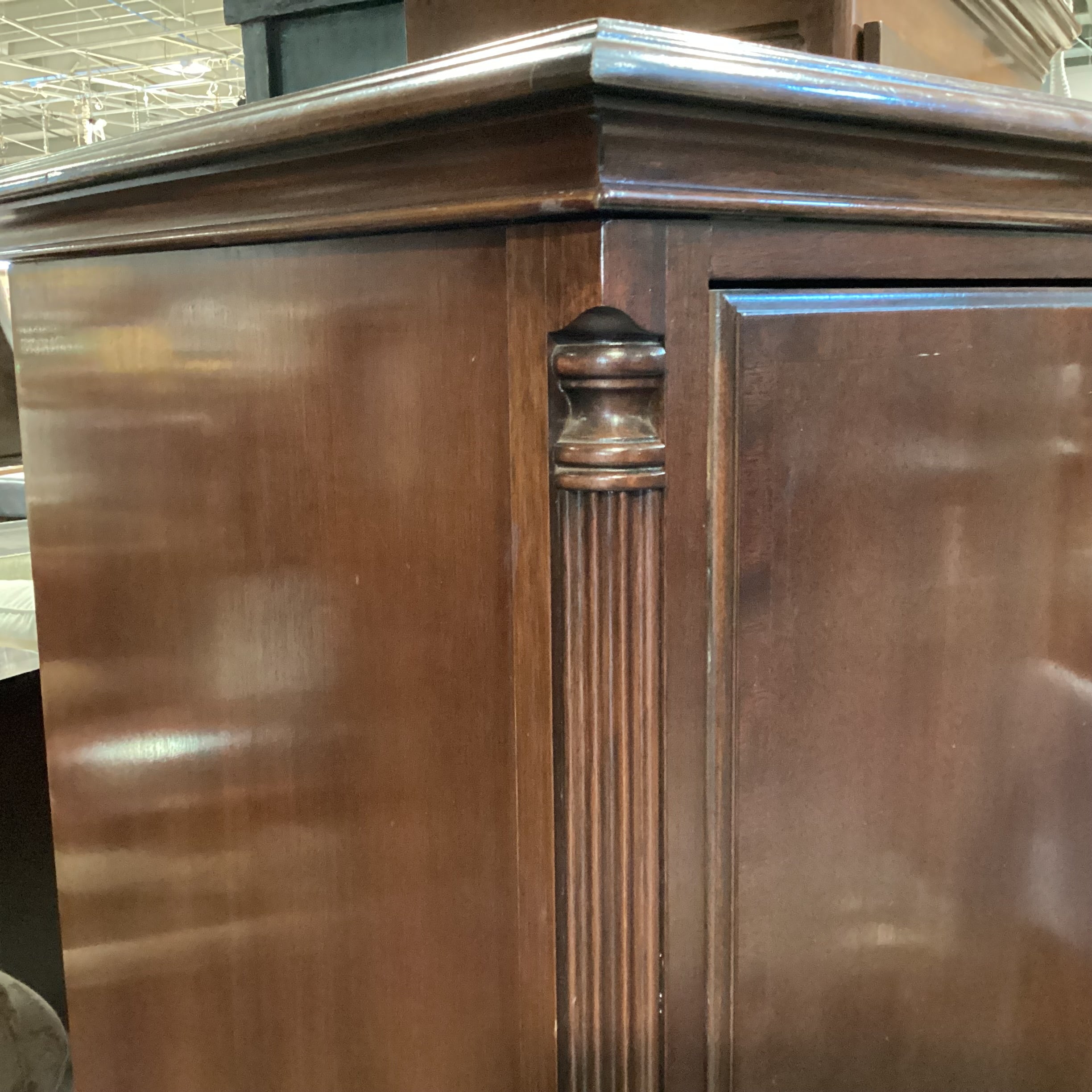 Lexington Dark Finish Wood 2 Door 4 Drawer Cabinet Dresser 36"x 21"x 60"