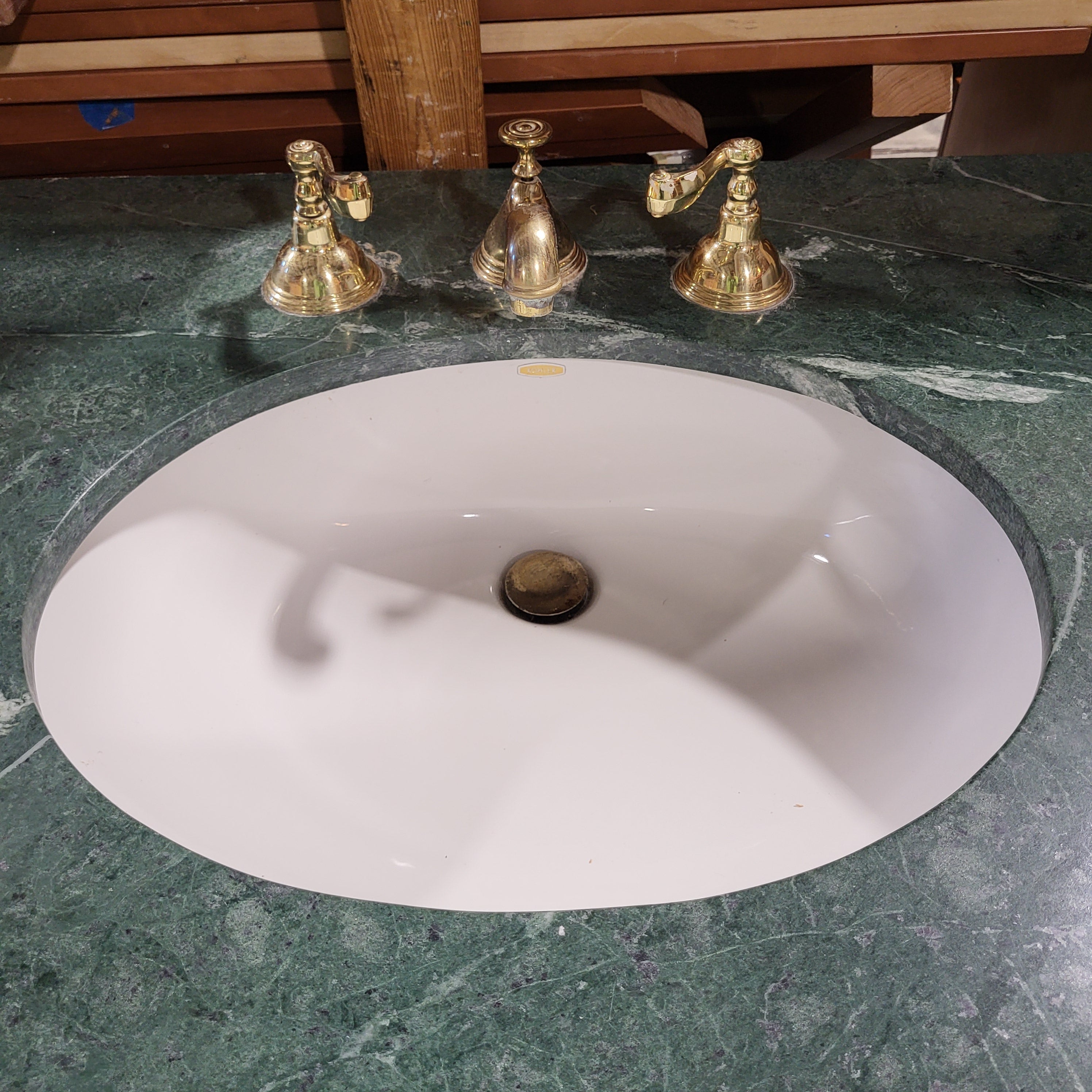 Green Granite Top 1 Drawer 3 Door with Kohler Sink Vanity 47"x 26"x 25"