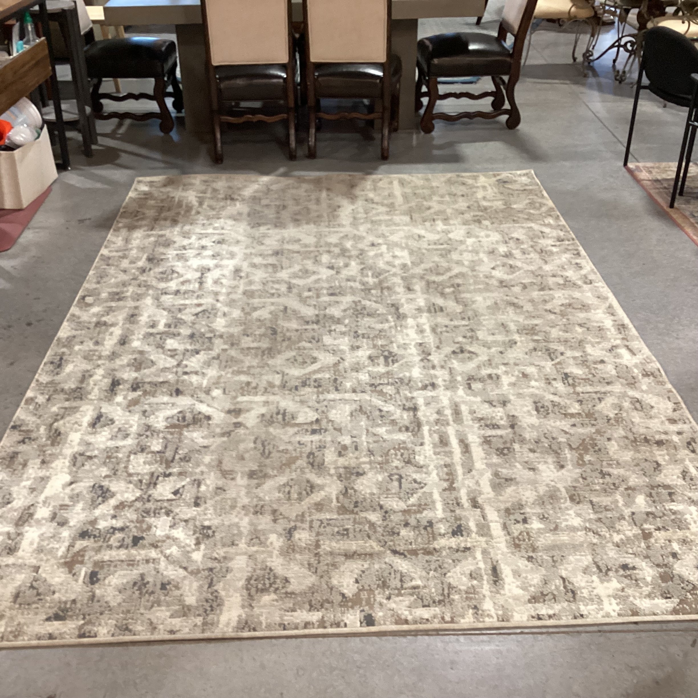 Threshold Elliot Geo Grey Taupe Beige Raised Texture Rug 7'x 10'