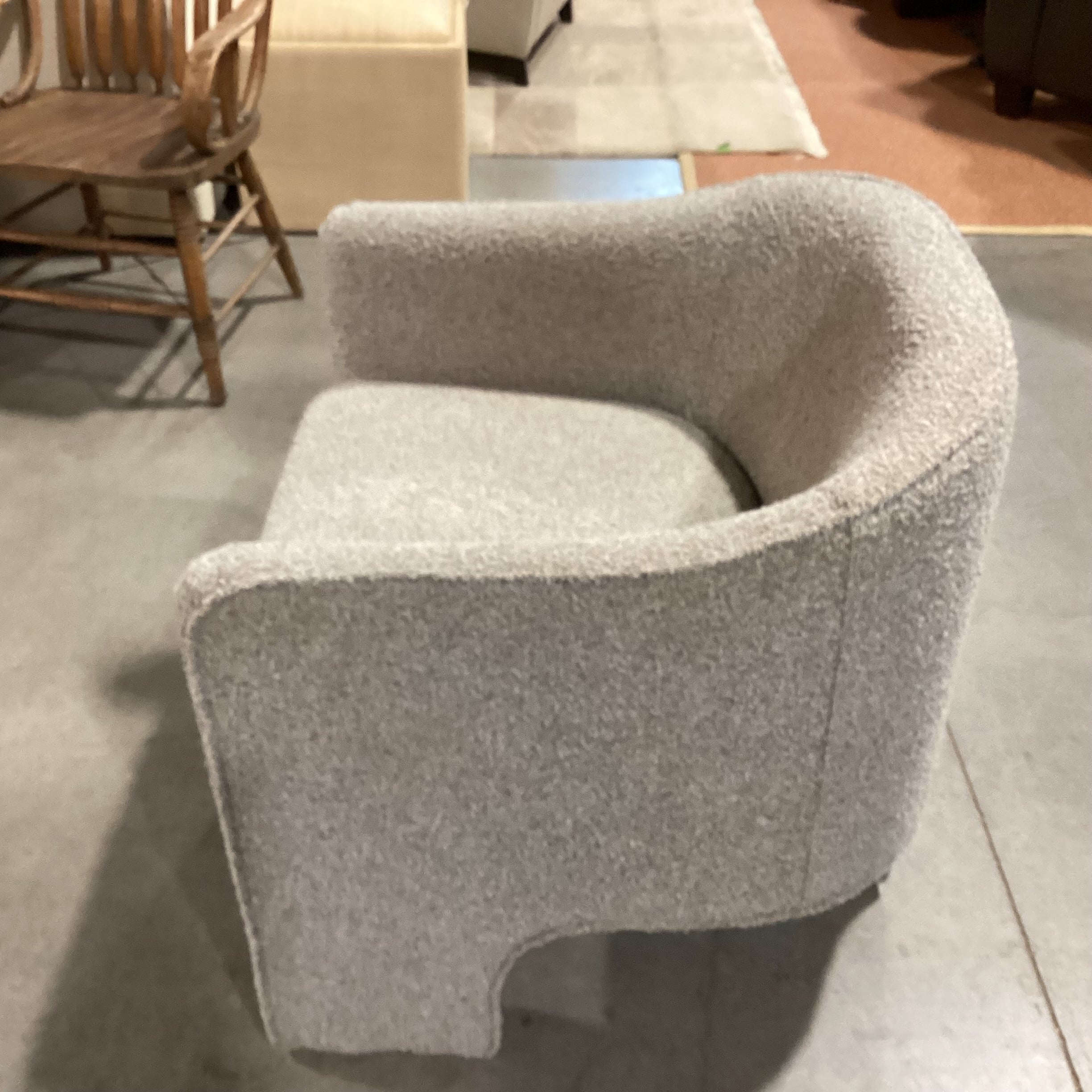 Safavieh Couture Lordyn Modern Grey Boucle Chair 30"x 28"x 30"