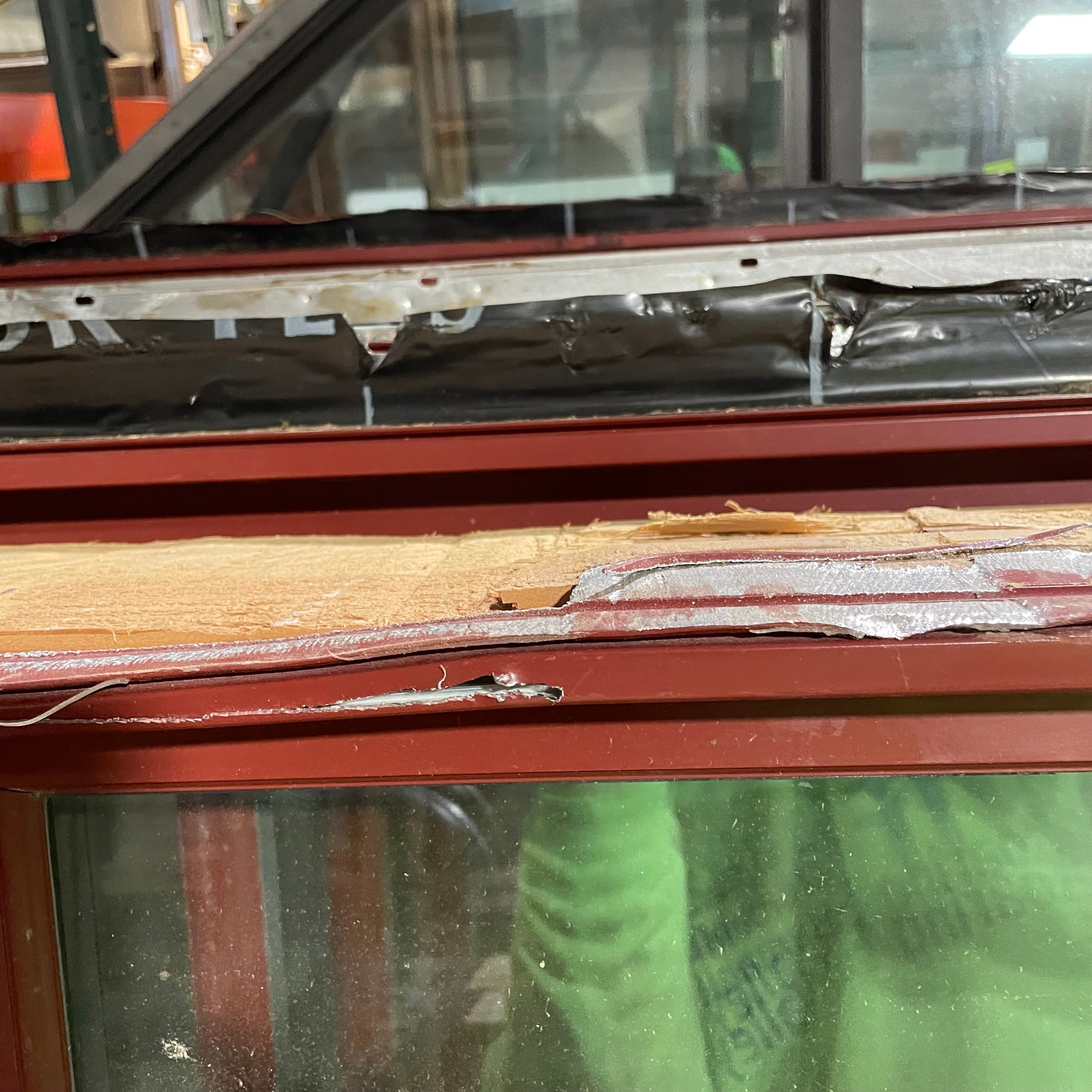 59.25x 59.25"x 3.75" Cranberry Metal Clad FIXED 4 Pane Exterior Window