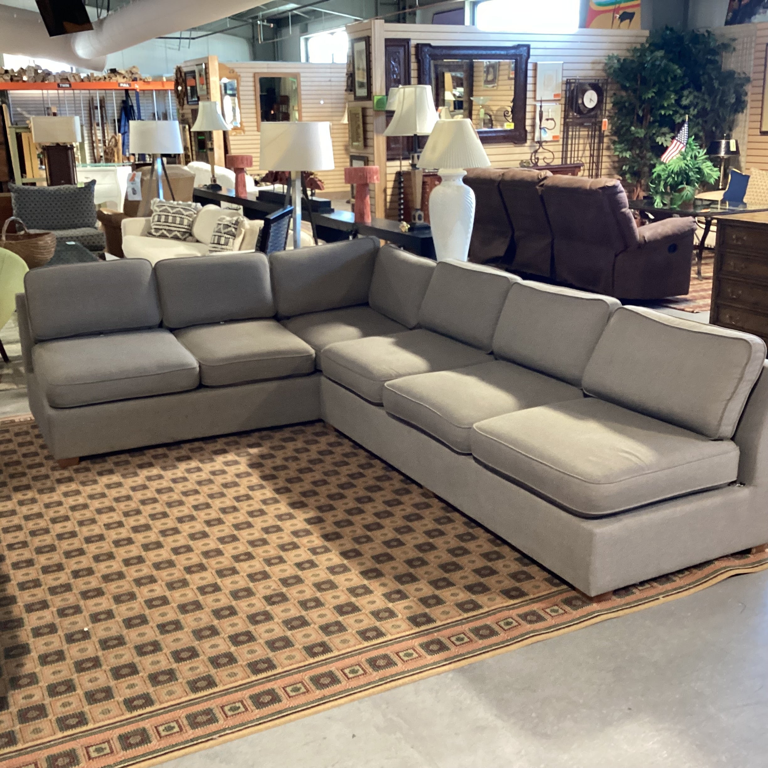 Bryan Ashley Grey 2 Piece Sectional