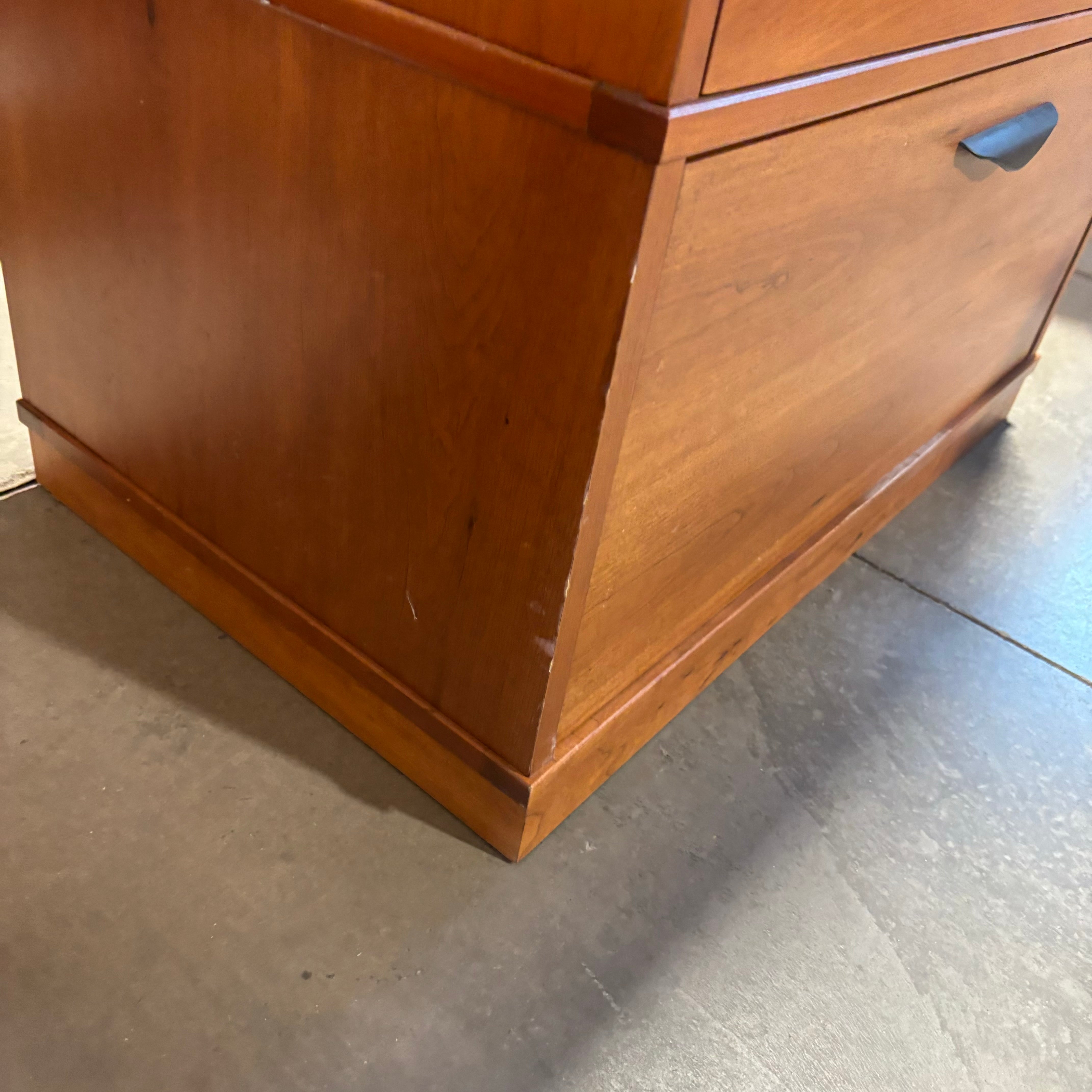 Lizell Quality Furniture Cherry Wood 3 Drawer Filing Cabinet 30.5"x 19"x 42"